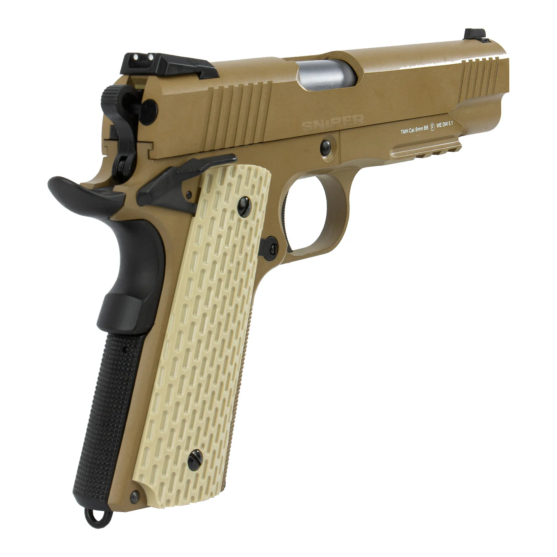 WE Desert Warrior 5.1 Full Metal Desert GBB Softair Pistole