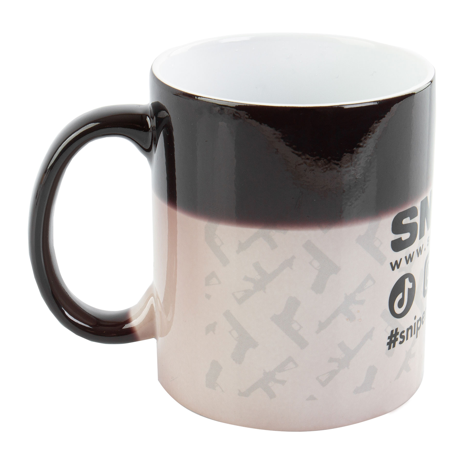 Sniper Fan Zauber Tasse, schwarz / weiß