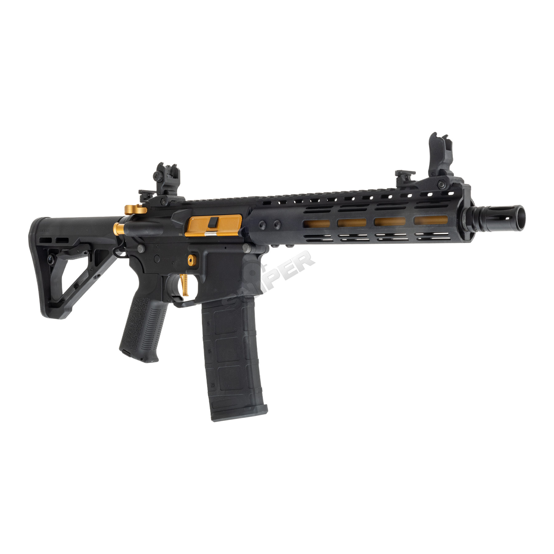 Lancer Archon Gen3 ETU M-Lok 9" M4 (S)AEG, Black/Gold