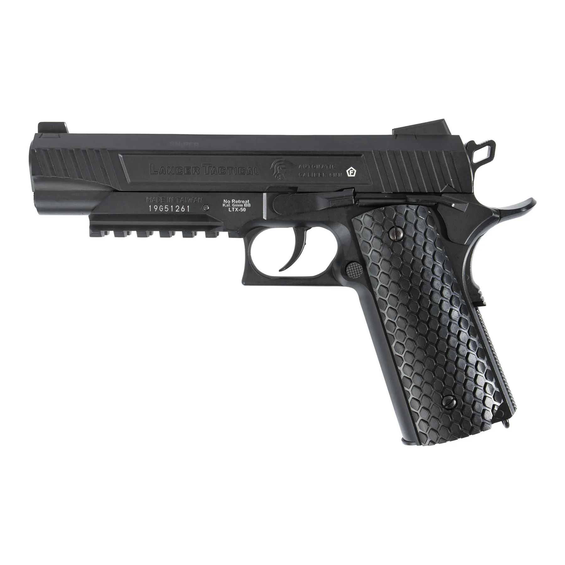 Lancer Tactical LTX-50B 1911 Black, CO2, GBB Bundle Deal #2 - Lancer Tactical LTX-50B 1911, CO2