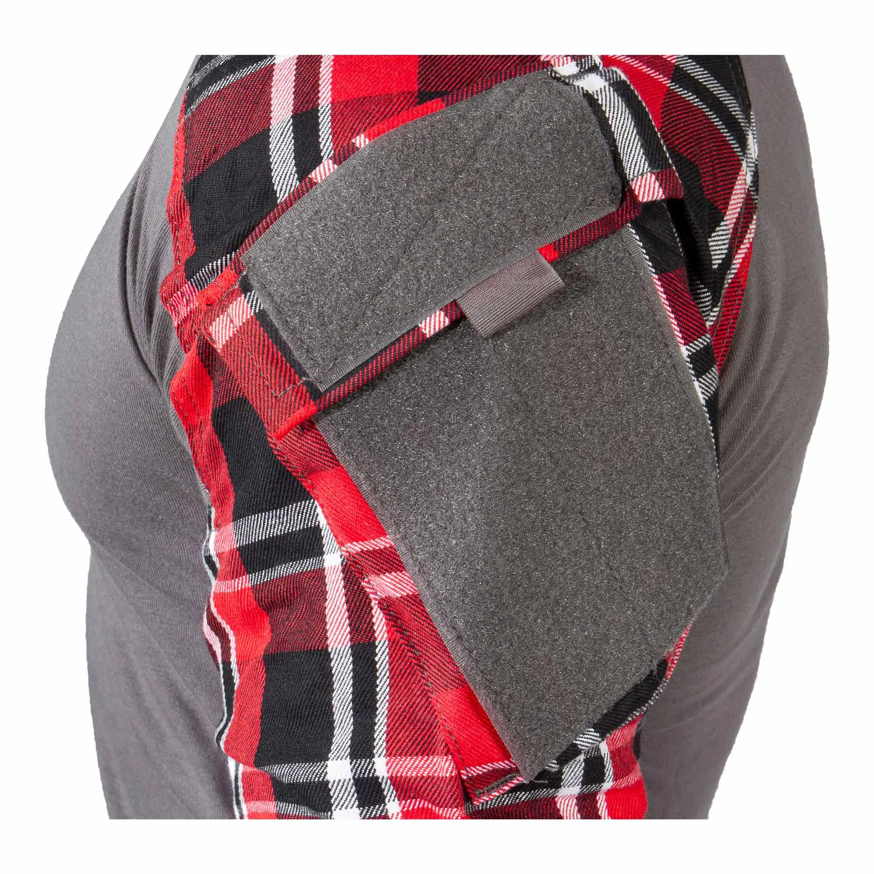 Flannel Combat Shirt, Red XXL Flannel Combat Shirt, Red S