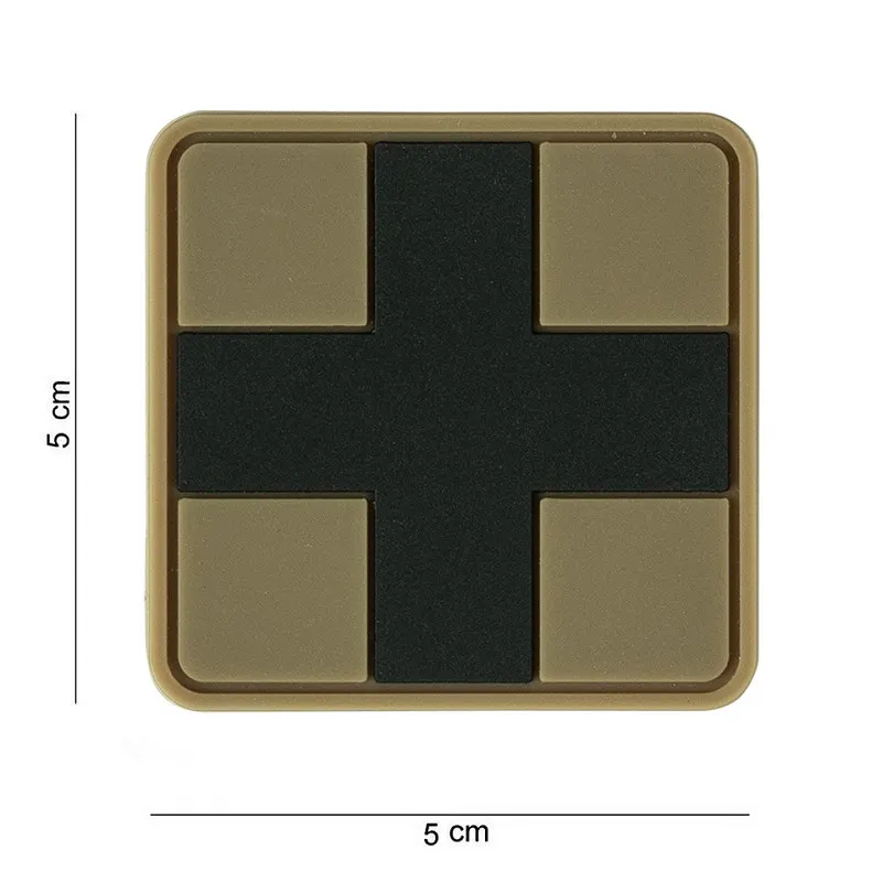 3D PVC Patch Cross, Coyote 3D PVC Patch Cross, Coyote