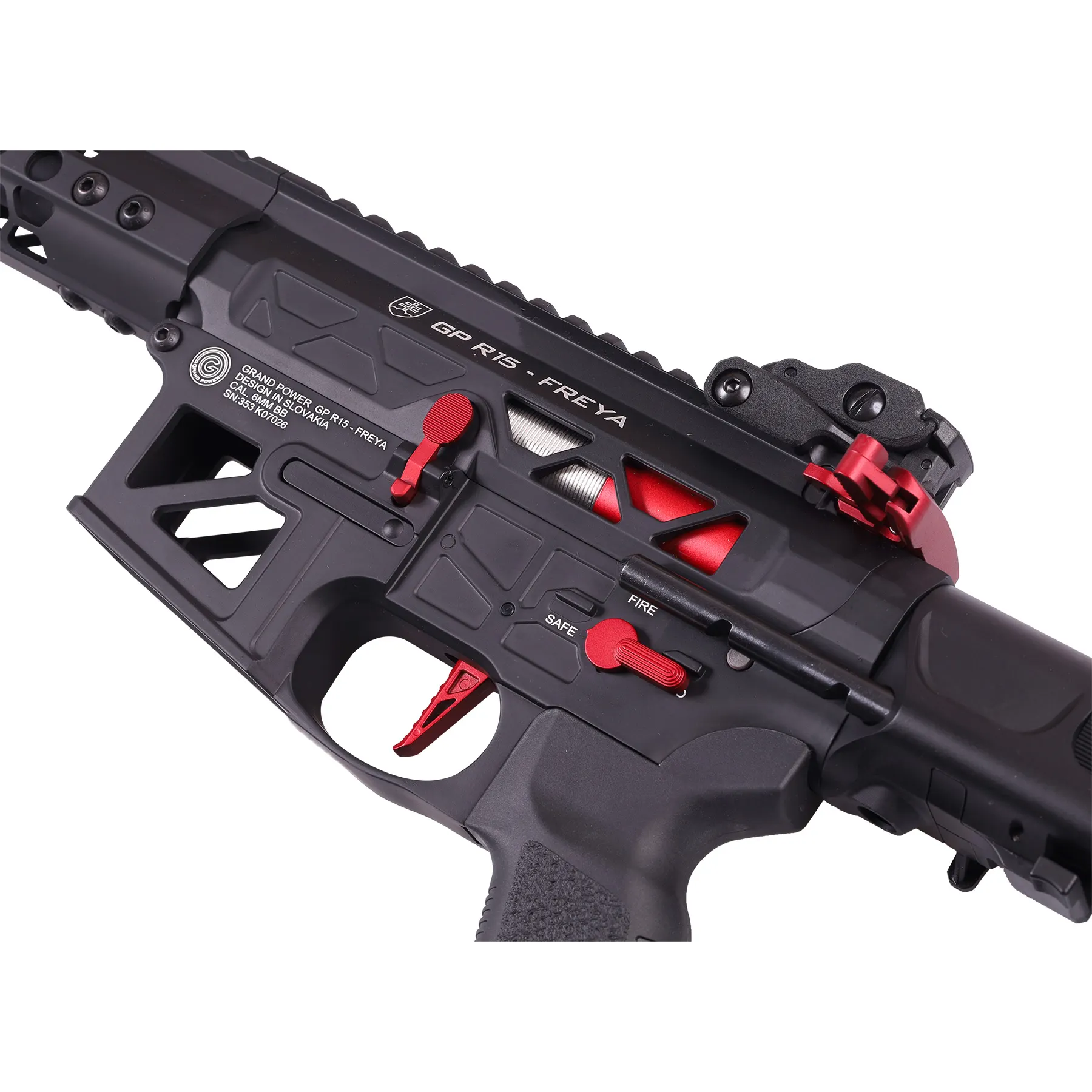 Delta Armory FREYA Skeleton PDW Gen.2 12,5", Black/Red