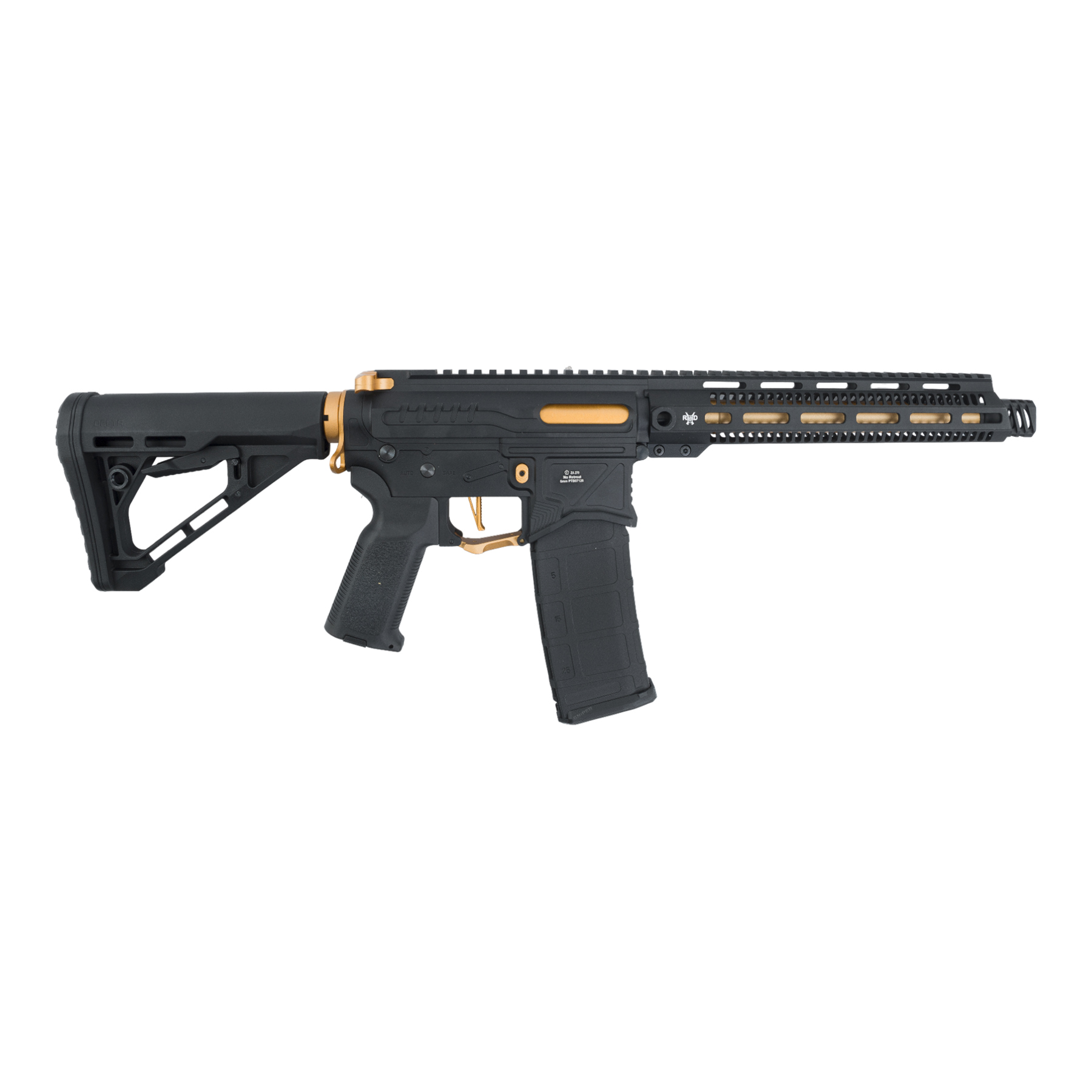 Zion Arms M4 M-Lok 10" (S)AEG, Black/Gold
