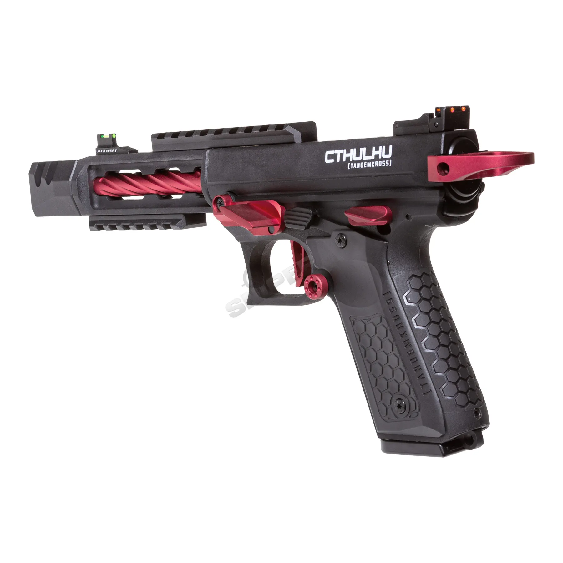 Lancer Tandemkross Cthulhu GBB Softair Pistole, Black/Red Lancer Tandemkross Cthulhu GBB Softair Pistole, Black/Red