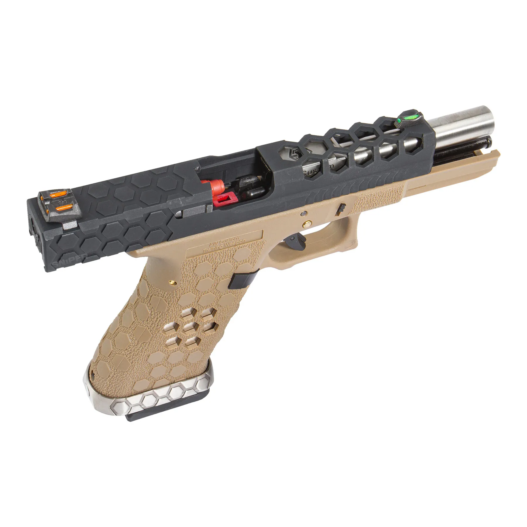 VX0111 Hex Cut Pistol, GBB SAC Custom VX0111 Hex Cut GBB Softair Pistole