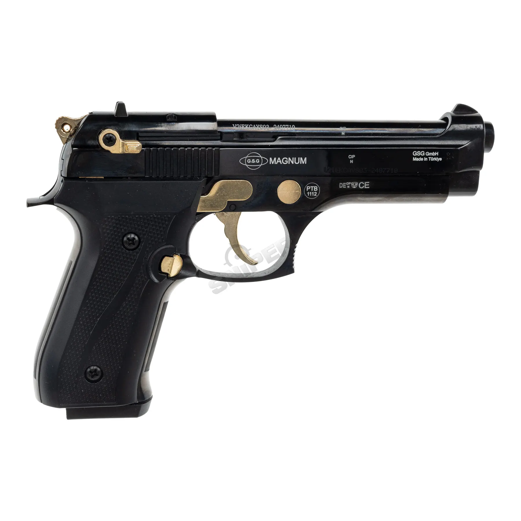 EKOL Firat 9mm P.A.K. Schreckschusspistole, Black/Gold
