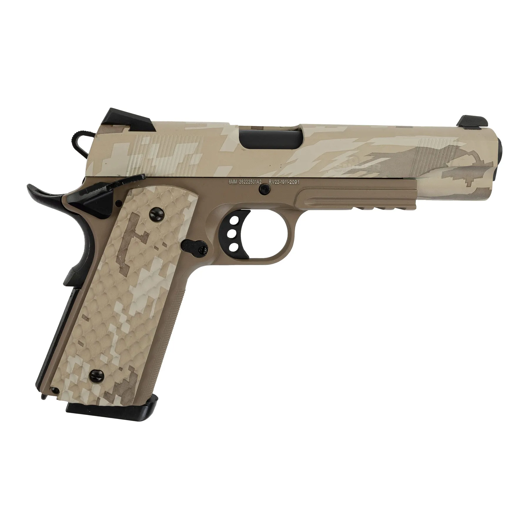 Raven 1911 MEU Railed GBB, Tan/Digi Desert