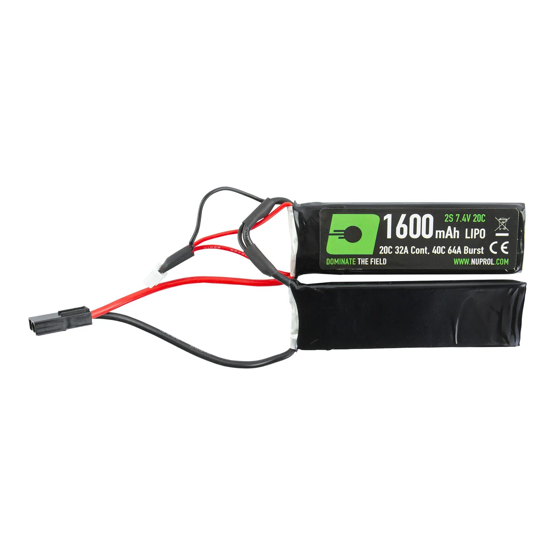 Tamiya 7,4V 1600mAh 20C LiPo Akku, 2 Sticks