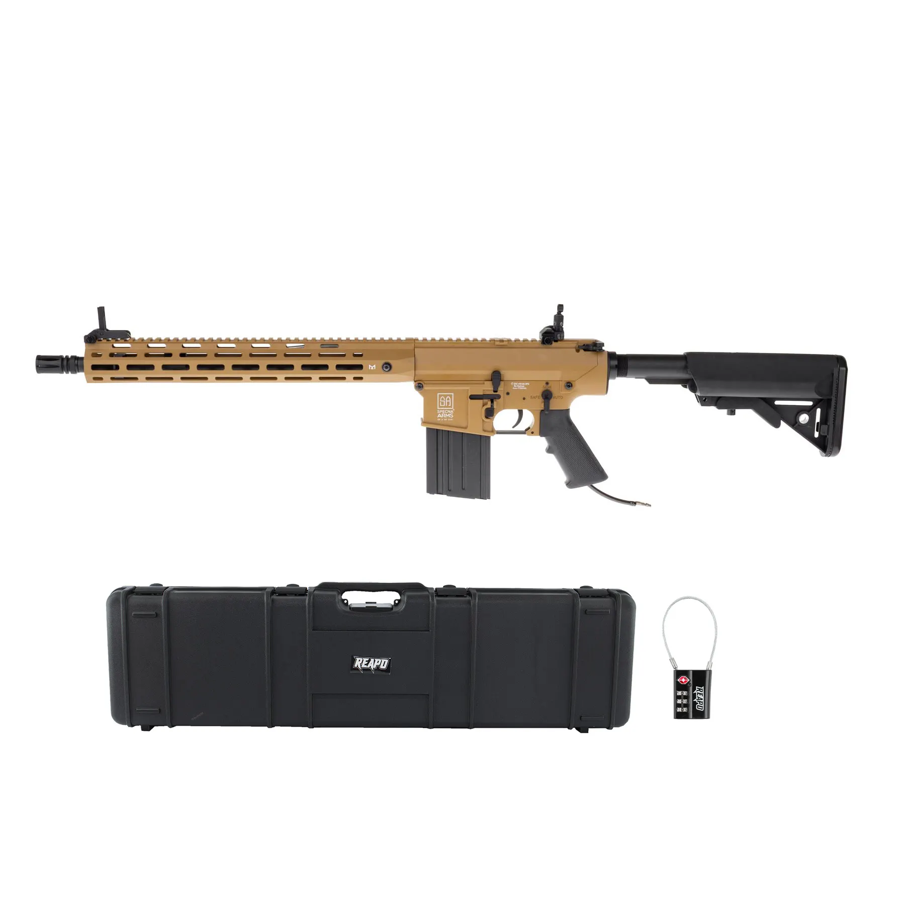 HPA Deal #1 - SAC x Wolverine SA-E35 DMR Rifle HPA, Tan SAC x Wolverine SA-E35 DMR Rifle HPA, Tan