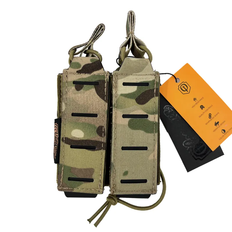 Conquer Double Pistol Mag Pouch, Camo