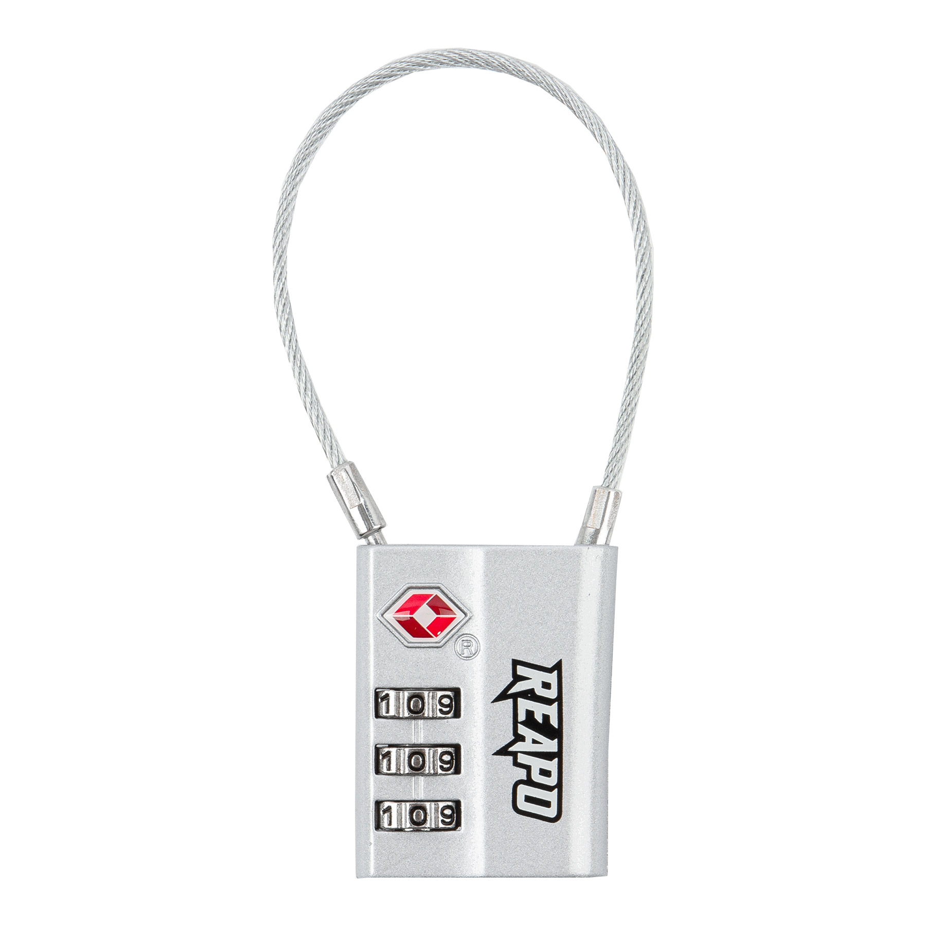 Reapo XL Zahlenschloss TSA lock, Silber