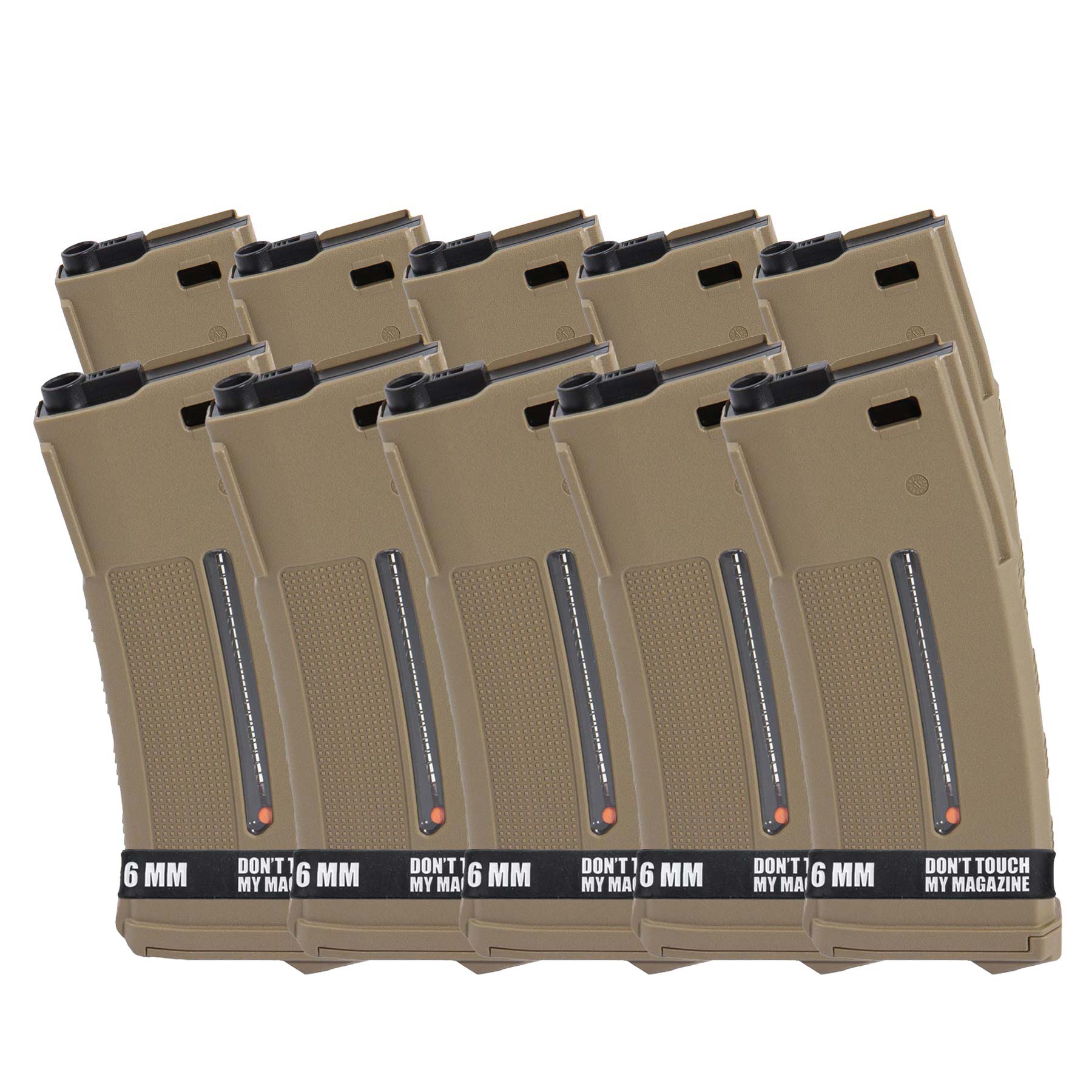 PTS EPM1 Enhanced Magazin für M4 250rds, Dark Earth, 10er-Set