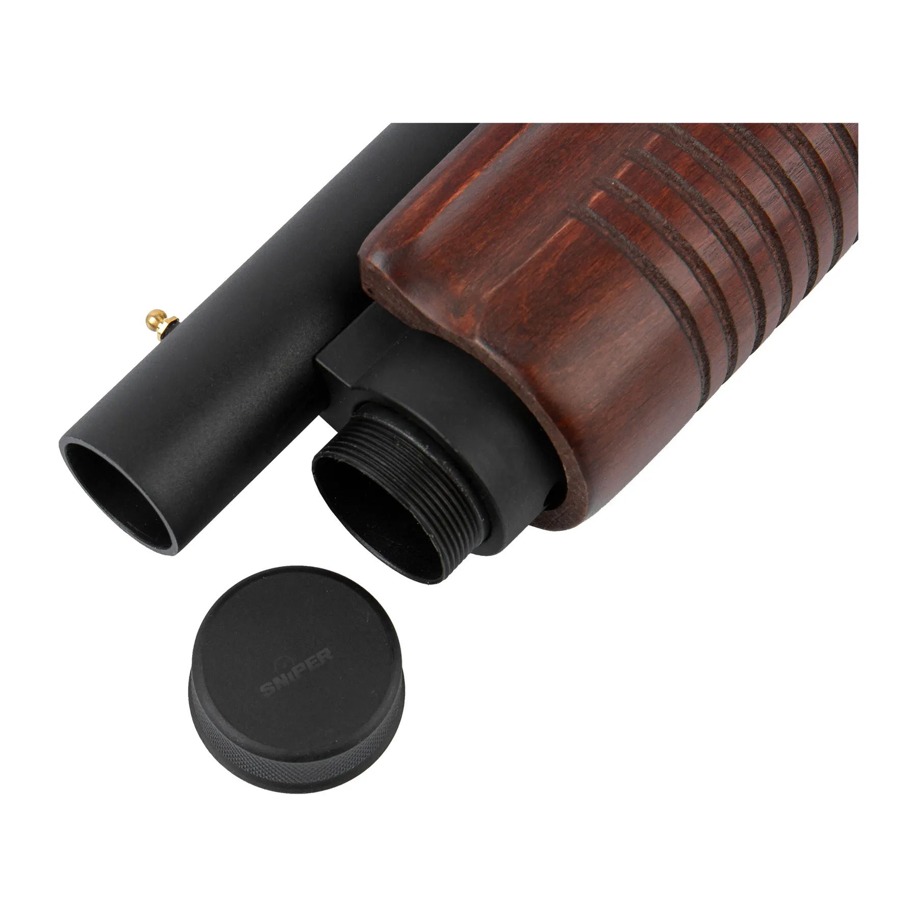 M870 Sawed-Off Tri Shot Action Pumpgun, Real Wood