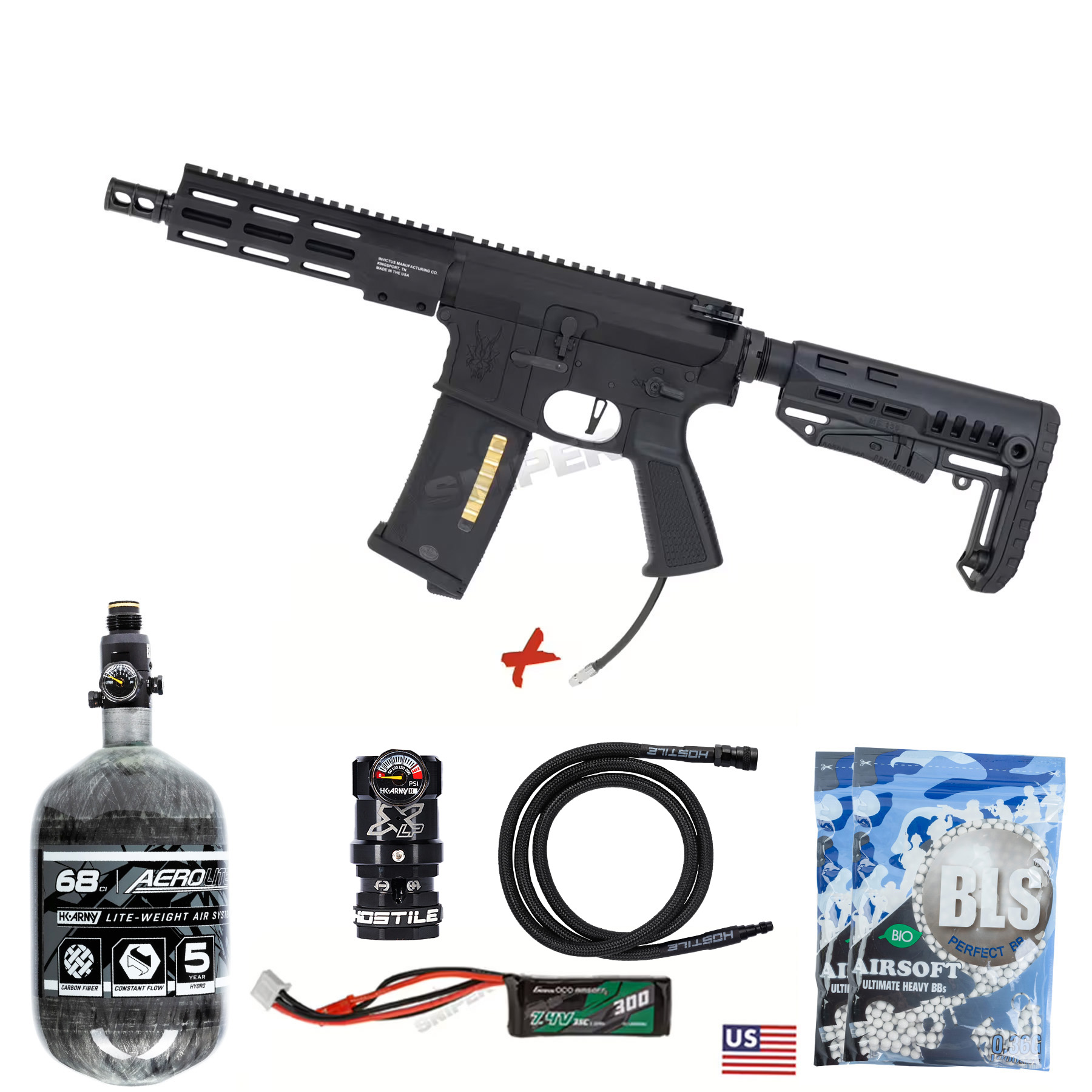 HPA Deal #4 - MTW Billet 7" Tactical Inferno Edition Gen. 3, Black