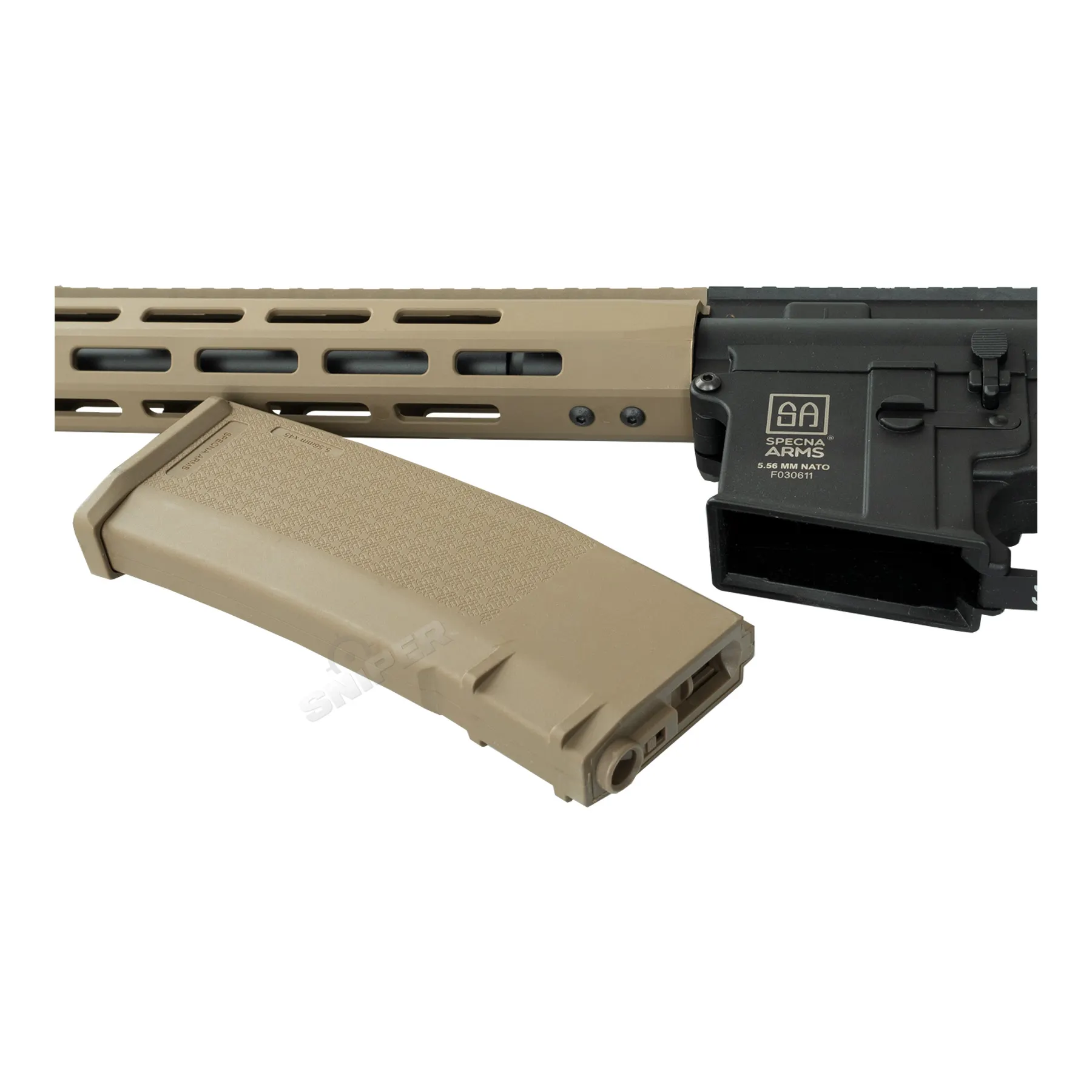 Specna Arms SA-F03 Flex < 0,5 Joule Softair Gewehr w/ Gate X-ASR, Half-Tan
