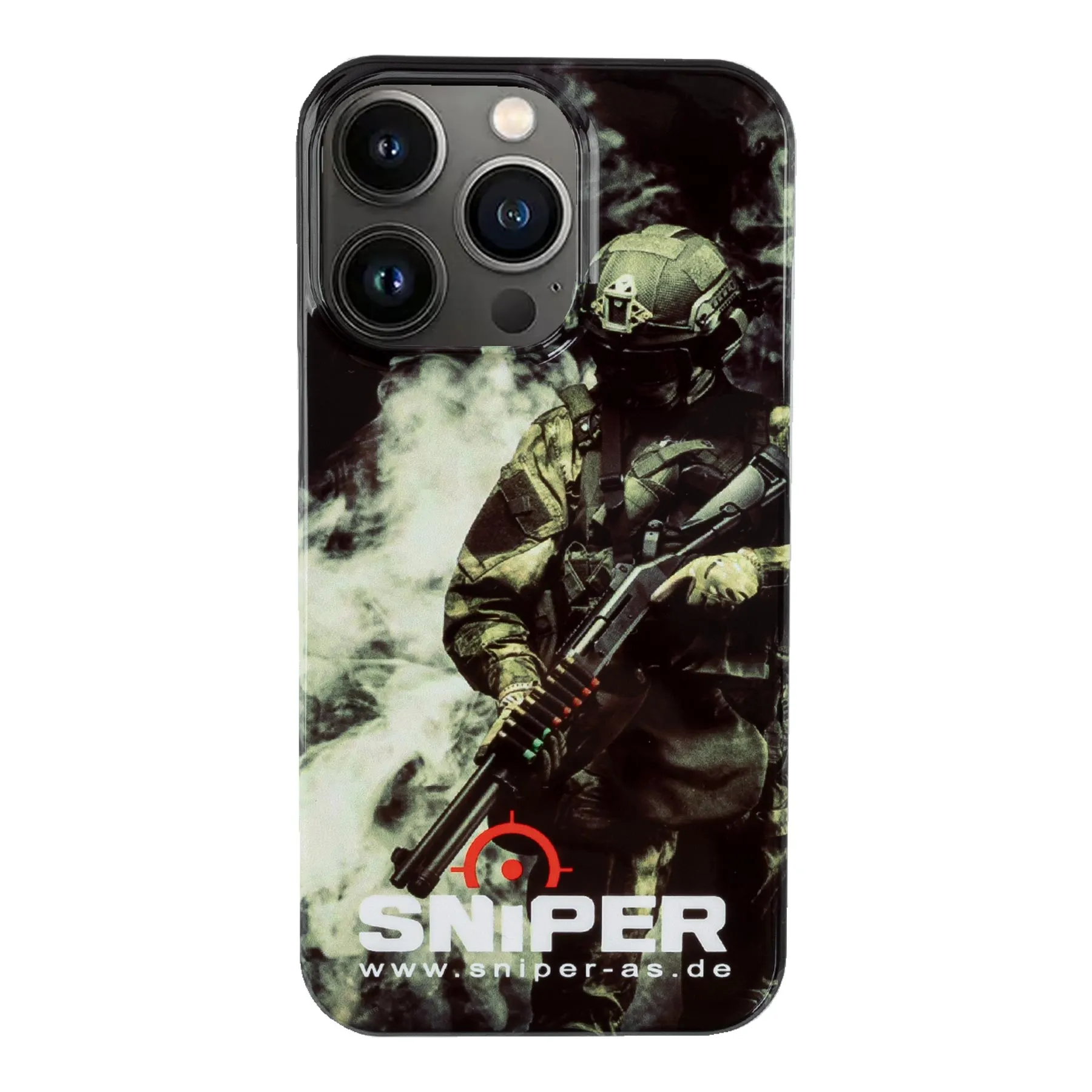Sniper-AS 3-D Handyhülle für IPhone 13 Pro, Soldat