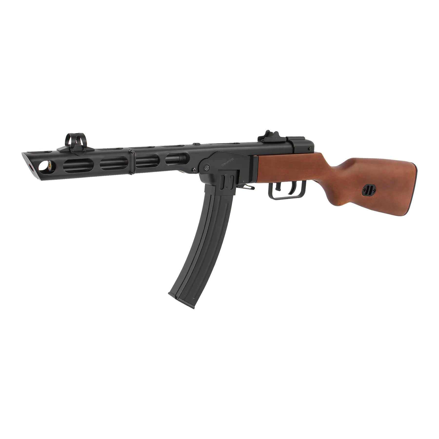 Snow Wolf PPSH 41 Real Wood, BlowBack,  < 0,5 Joule Softair Gewehr