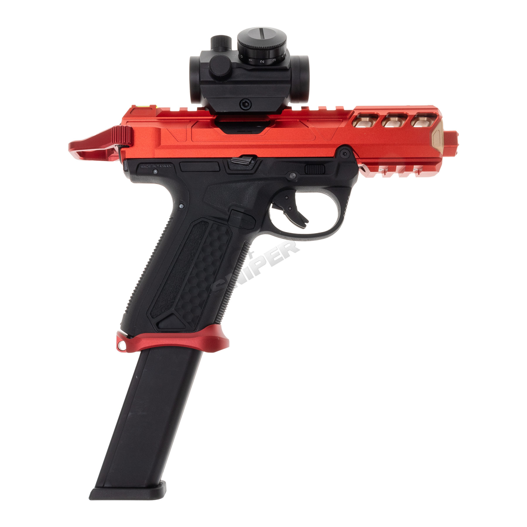 Prep my Airsoft - Action Army AAP 01 Assassin GBB Softair Pistole, Black/Red
