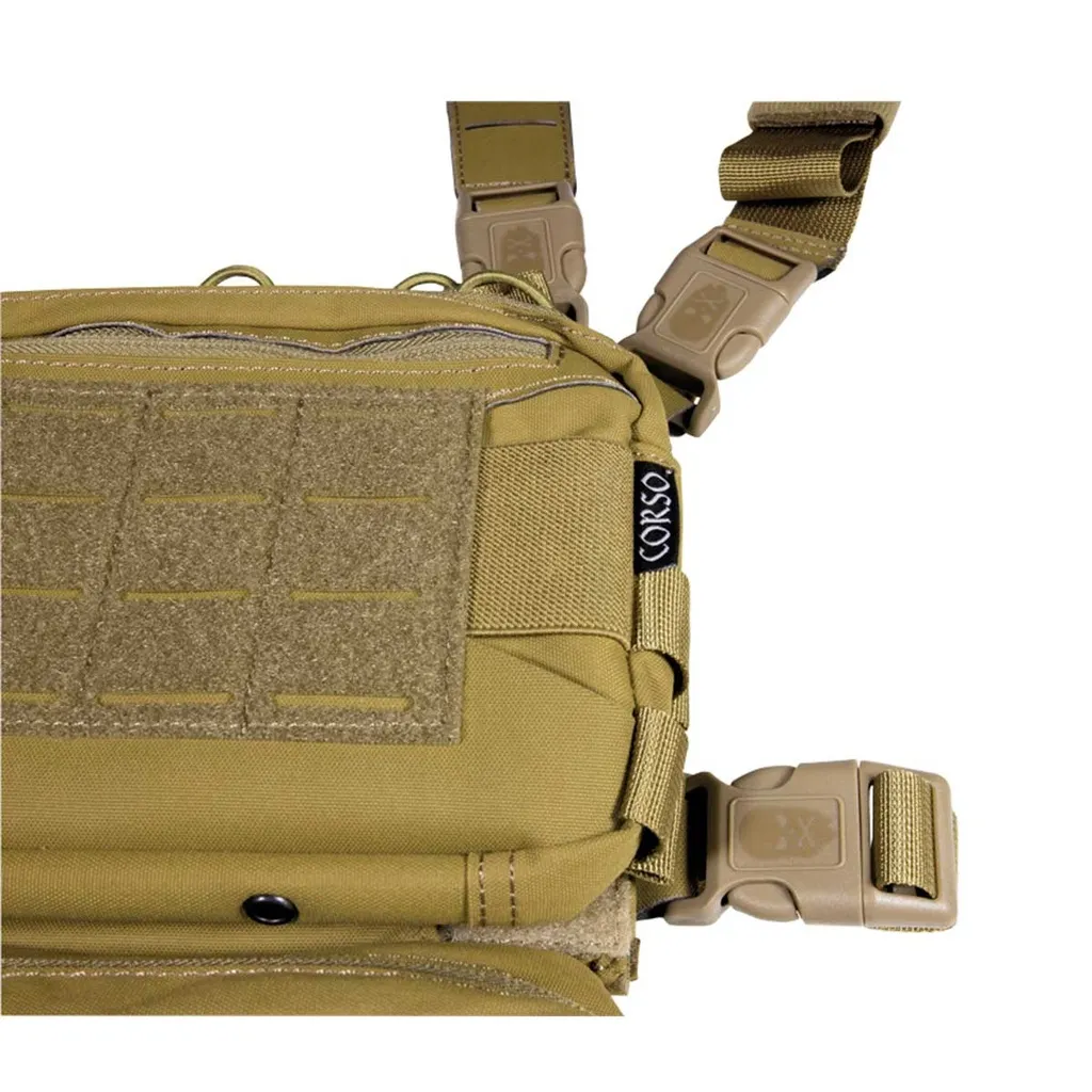 Corso Tactical Chest Rig Flint MK1, Black Corso Tactical Chest Rig Flint MK1, Camo
