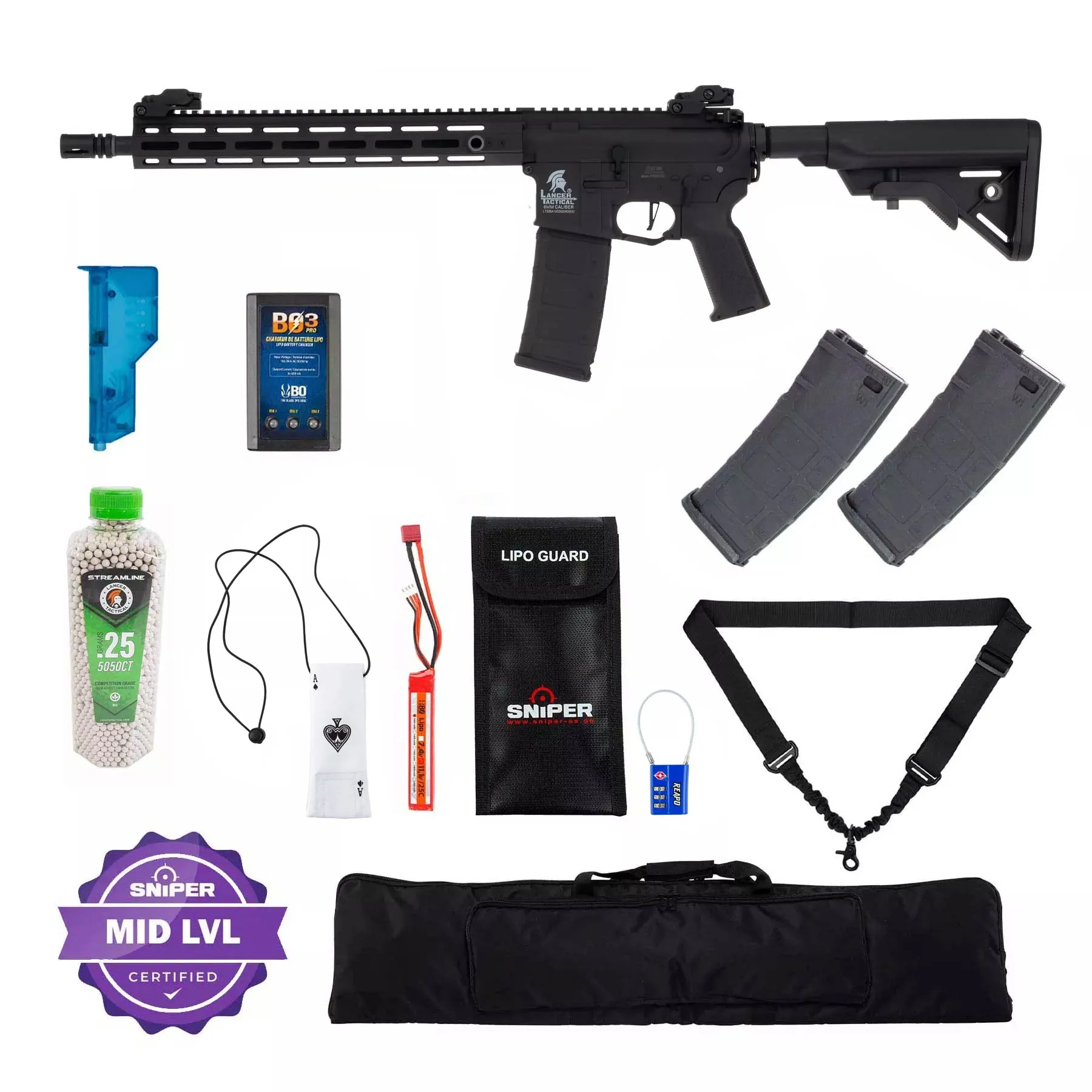 Einsteiger Set #3 - Lancer LT-32 M-Lock 13" Gen 3 w/ Nebula ETU (S)AEG, Black