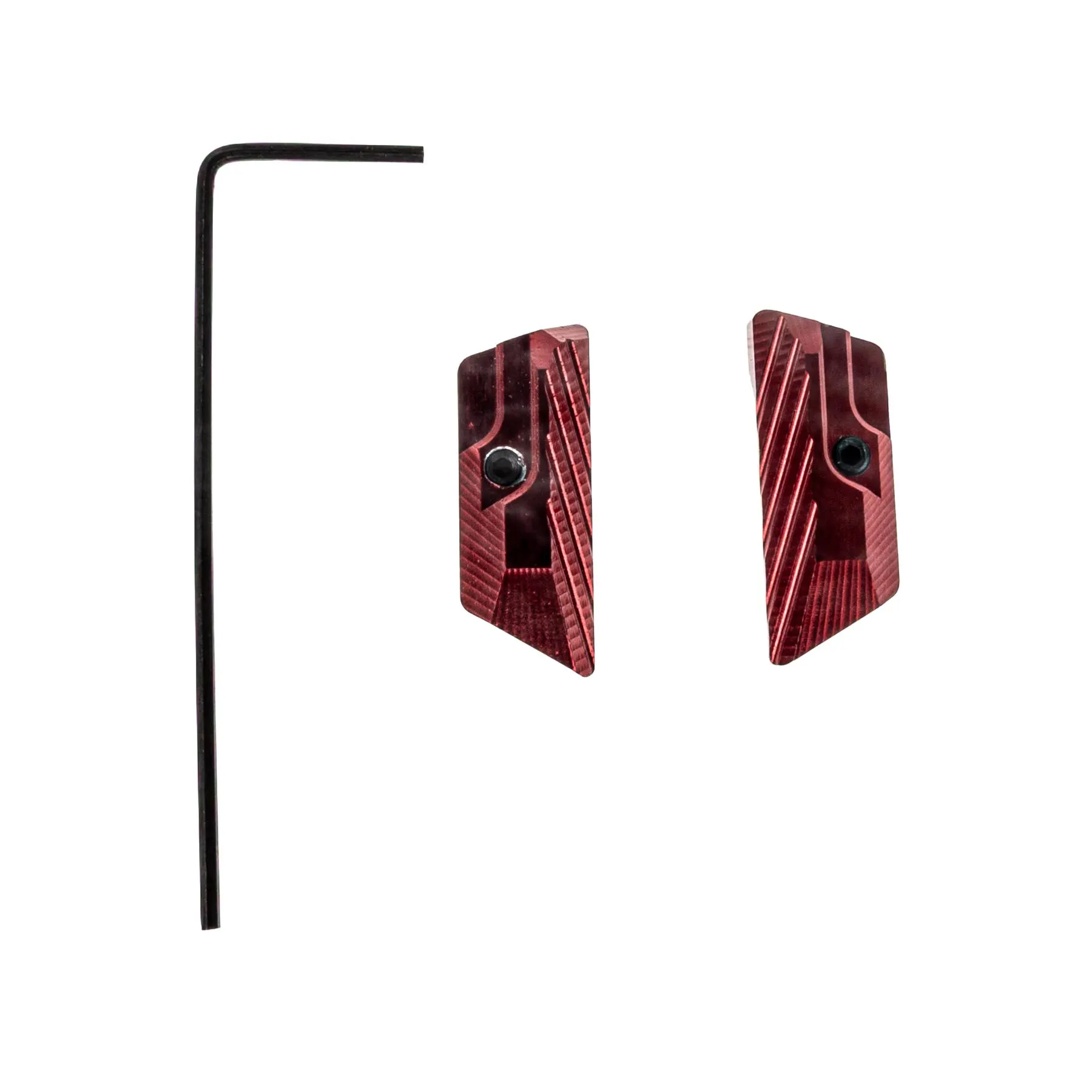 CNC Aluminum Extended Slide Stop, Red