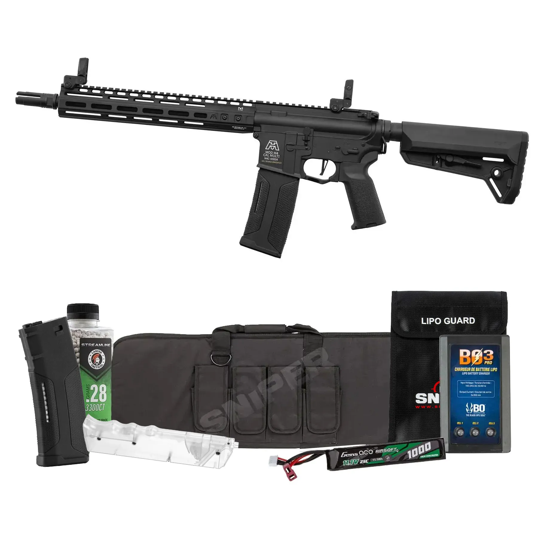 Bundle Deal - Lancer x BG MK2 12" Gen3 Nebula ETU (S)AEG, Black