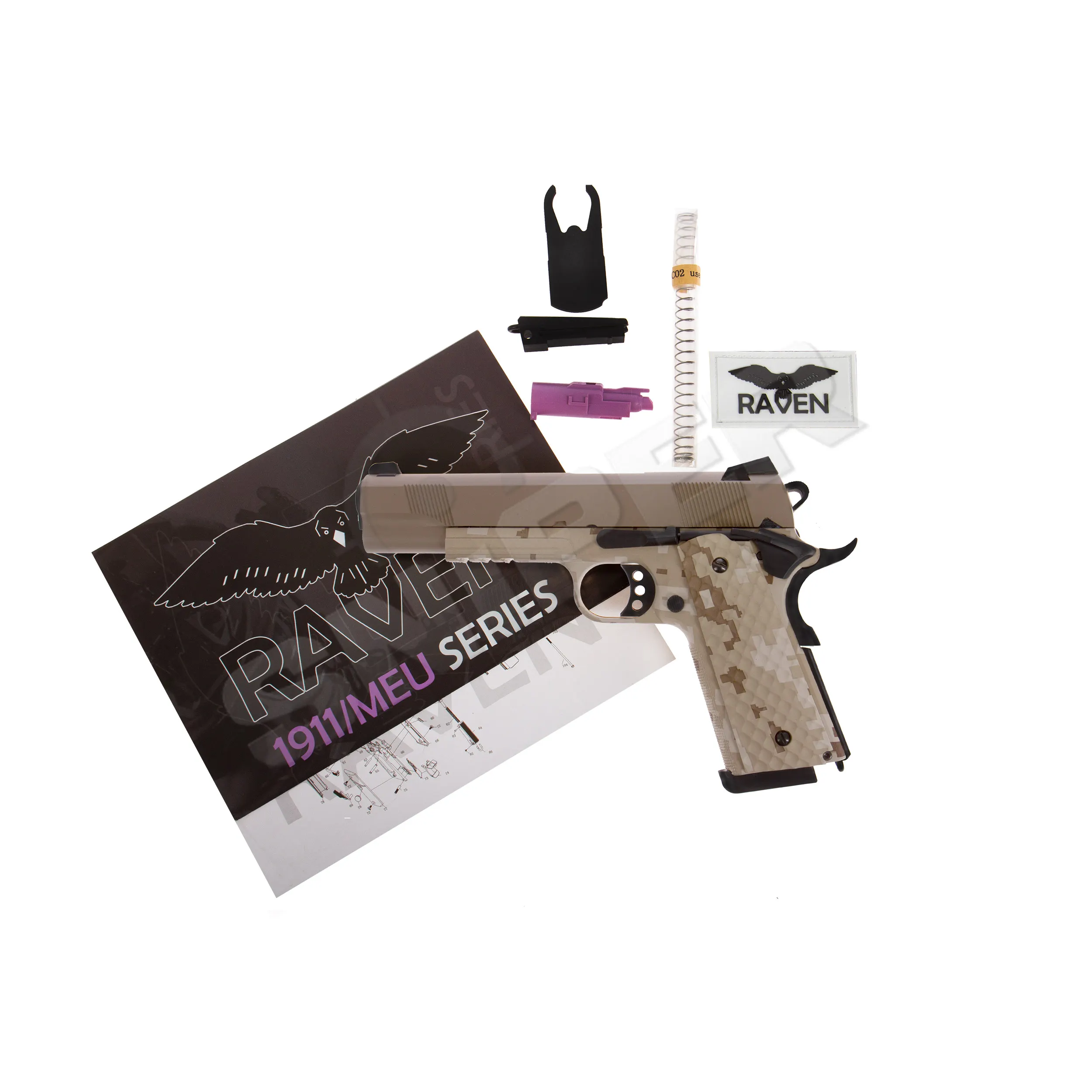 Raven 1911 MEU Railed GBB, Digi Desert/Tan Raven 1911 MEU Railed GBB, Digi Desert/Tan