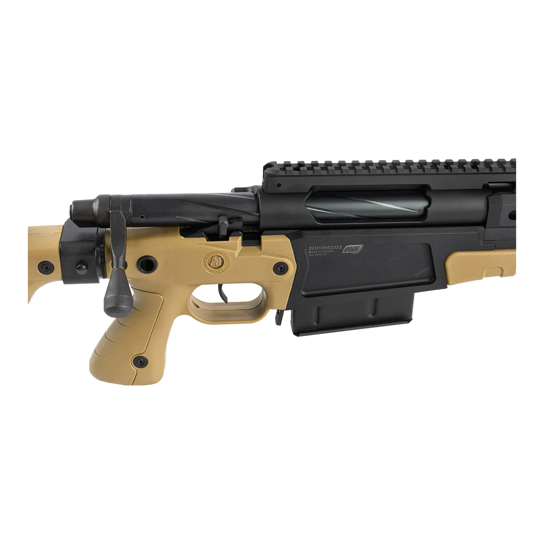 AI MK13 Compact Sniper Rifle, Black & Tan