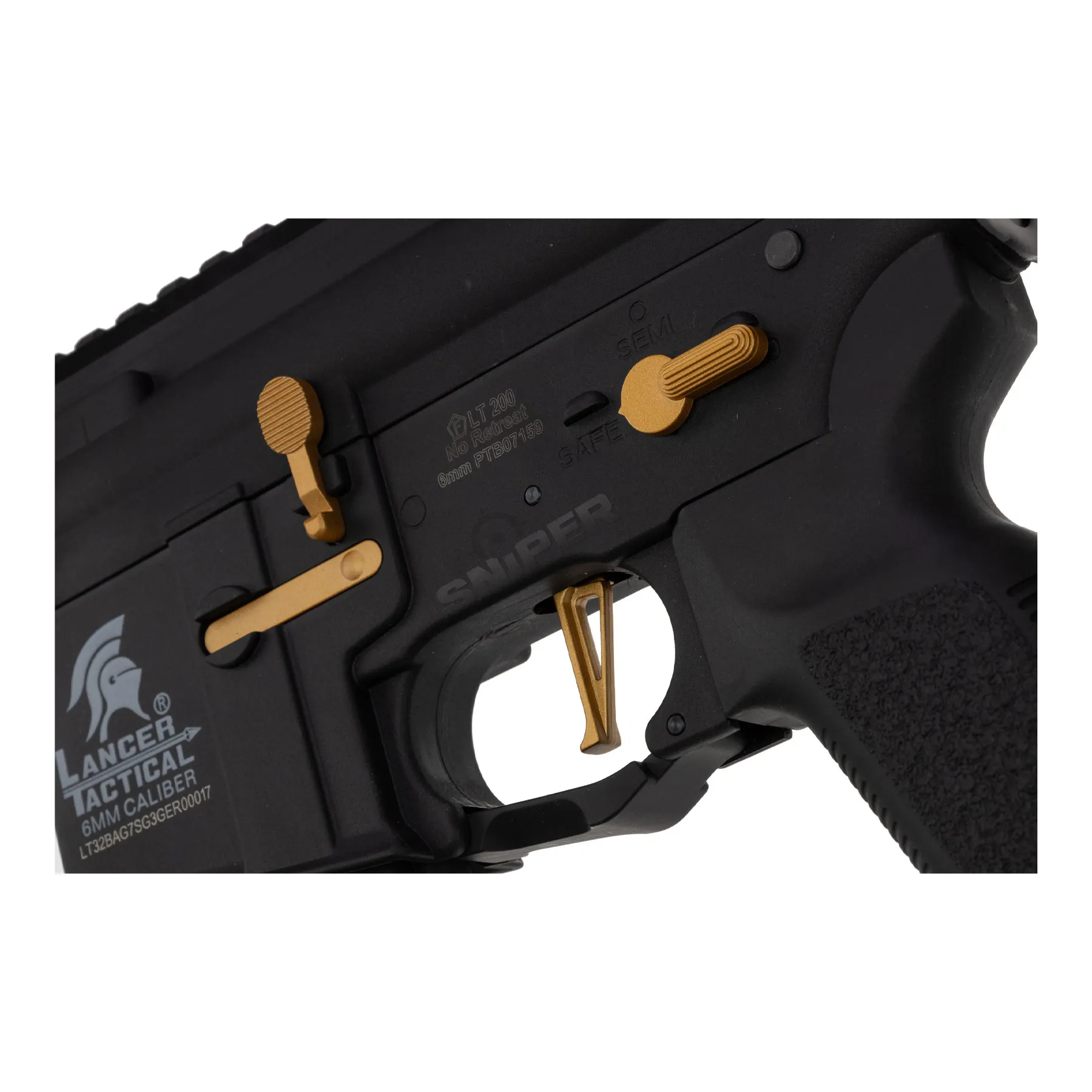 Einsteiger Set #3 - Lancer LT-34 Hellion w/ Nebula ETU (S)AEG, Black/Gold