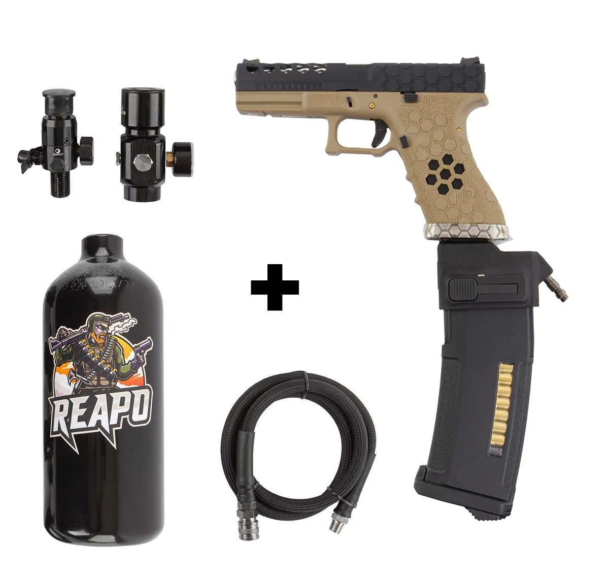 HPA Set SAC VX0111 + Bottle + Creeper HPA US Softair Pistole HPA Set SAC VX0111 + Bottle + Creeper HPA US Softair Pistole