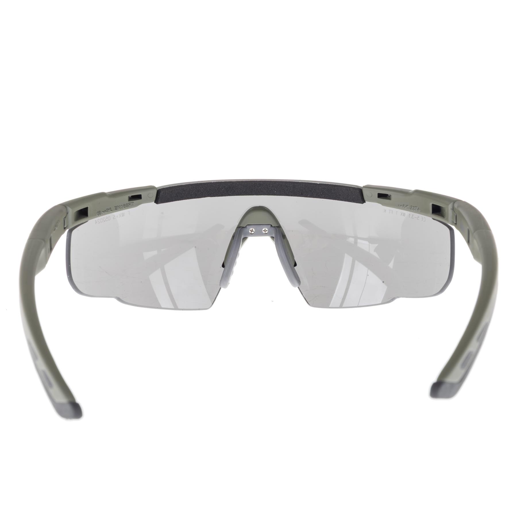 WileyX Saber Advanced OD Frame Goggles, Grey/Clear/Light Rust Lens