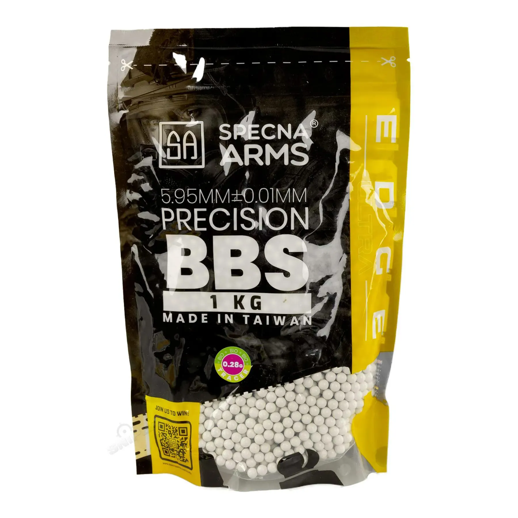 Specna Arms Edge Ultra 0,28g Green Tracer Bio BBs, 1kg Beutel Specna Arms Edge Ultra 0,28g Green Tracer Bio BBs, 1kg Beutel