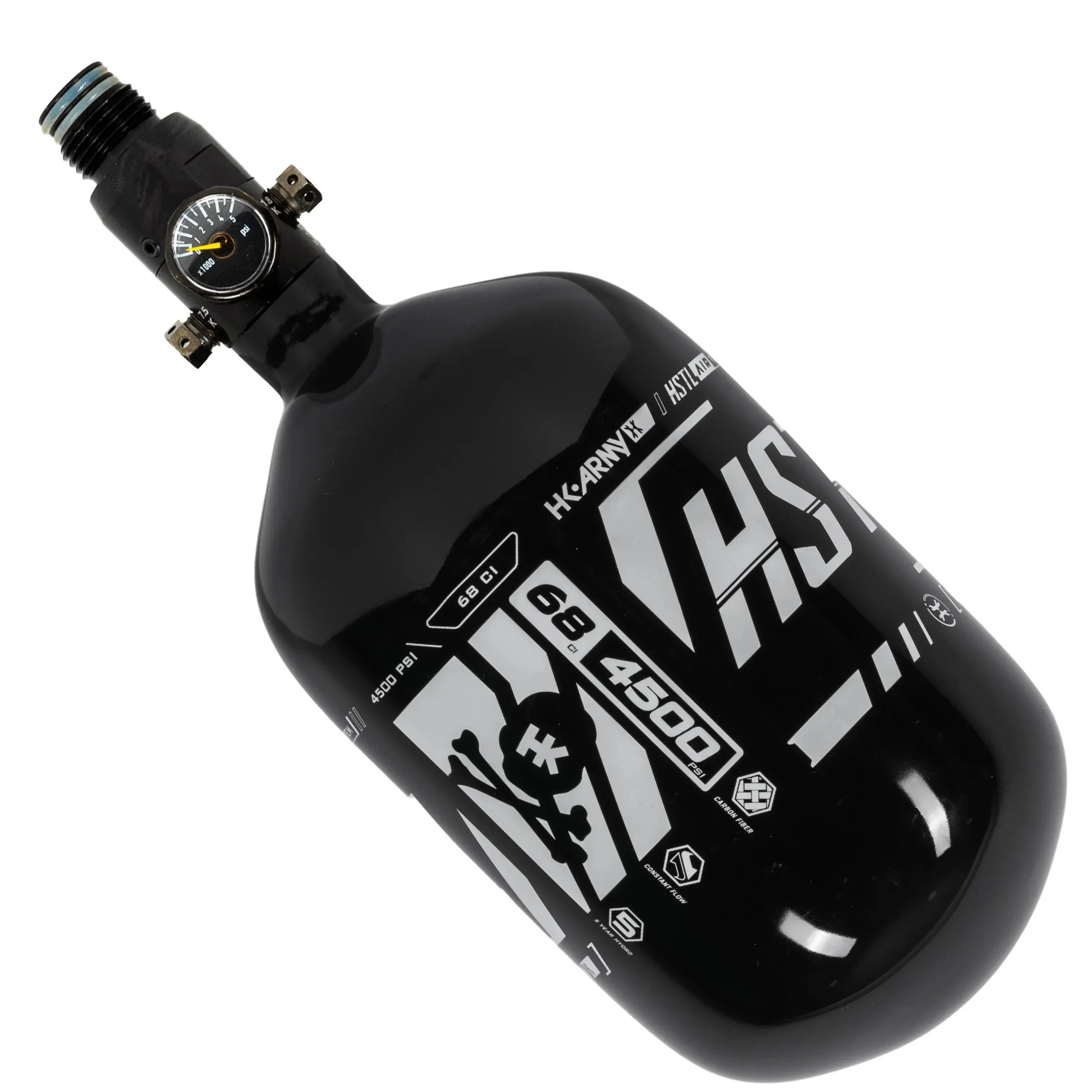 HK Army HSTL Carbon Fiber Tank w/ Regulator 68/4500, Black/White
