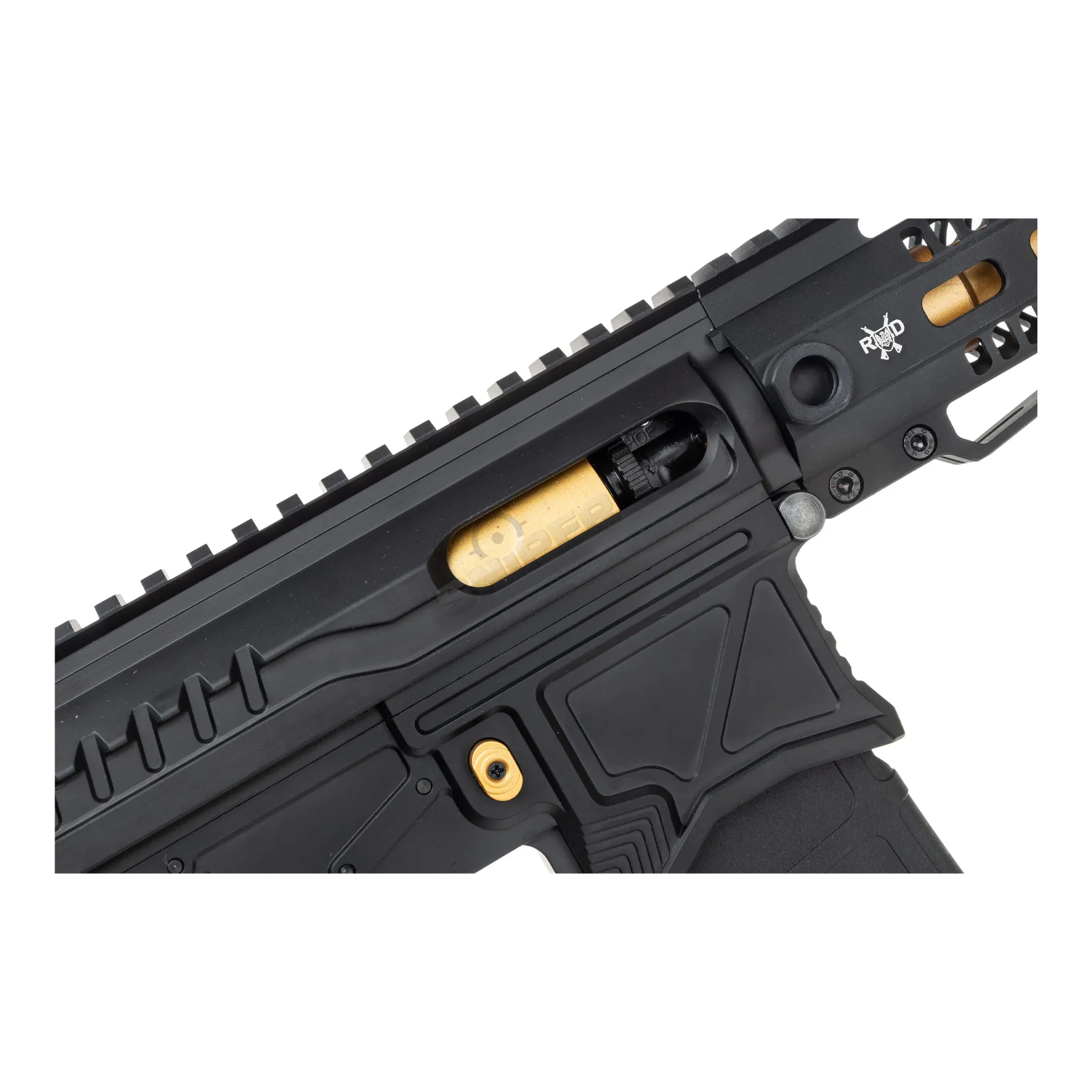 Zion Arms PW9 M4 M-Lok 6" (S)AEG, Black/Gold Zion Arms PW9 M4 M-Lok 6" (S)AEG, Black/Gold