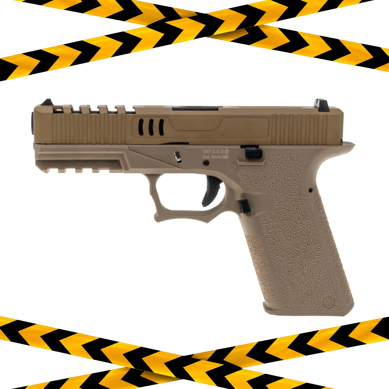 B-Ware AW Custom VX7 Mod.2 GBB Softair Pistole, FDE