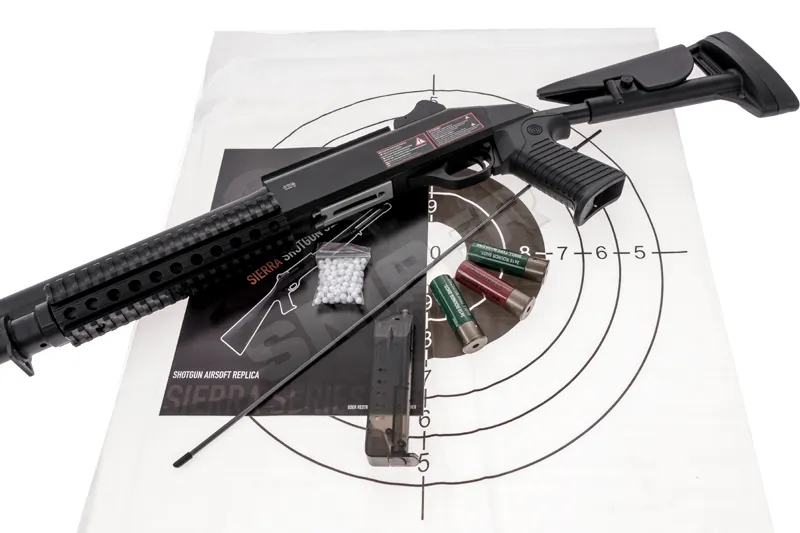 M3 Sliding Stock Tactical Spring Shotgun, Black