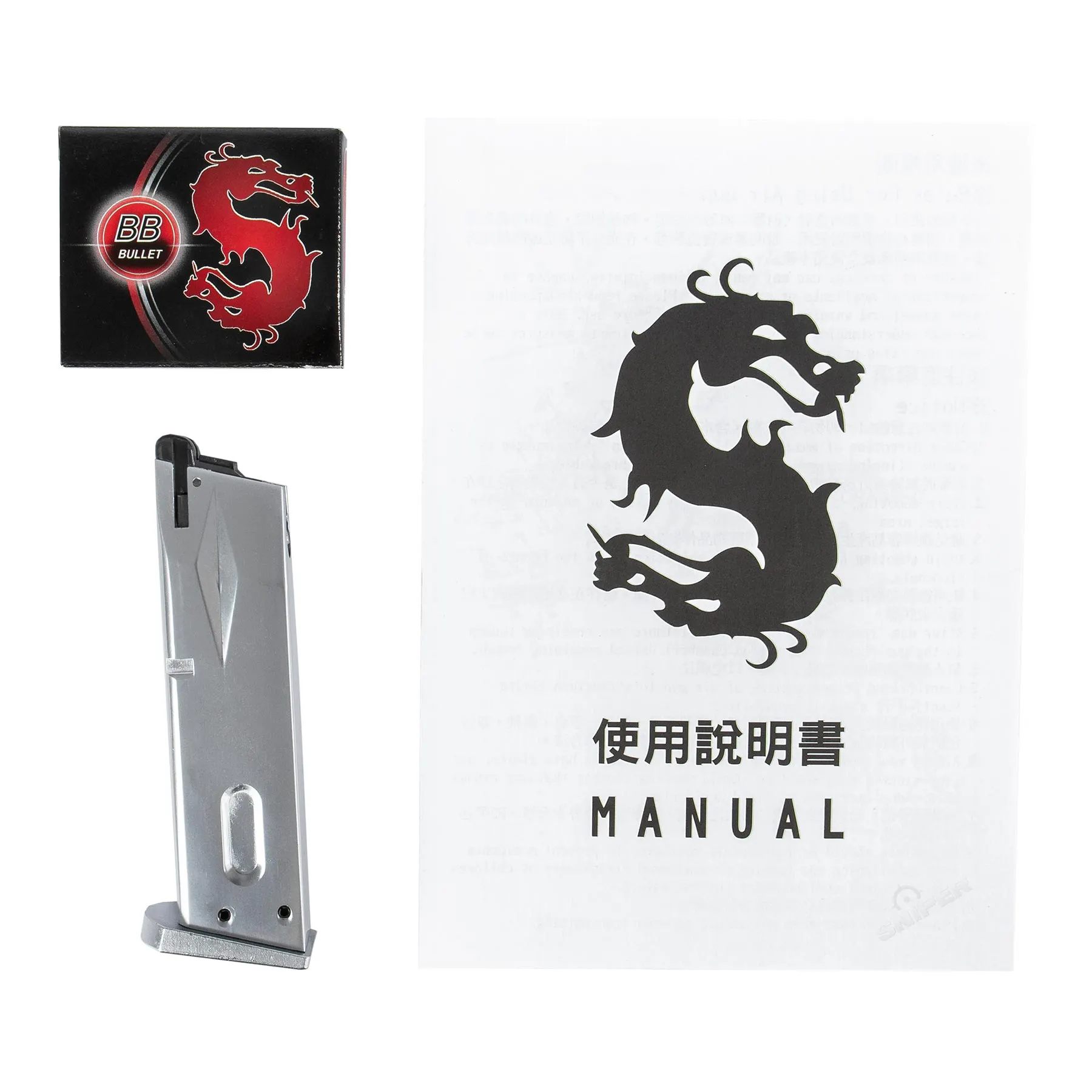 LS M9 Silver GBB Softair Pistole