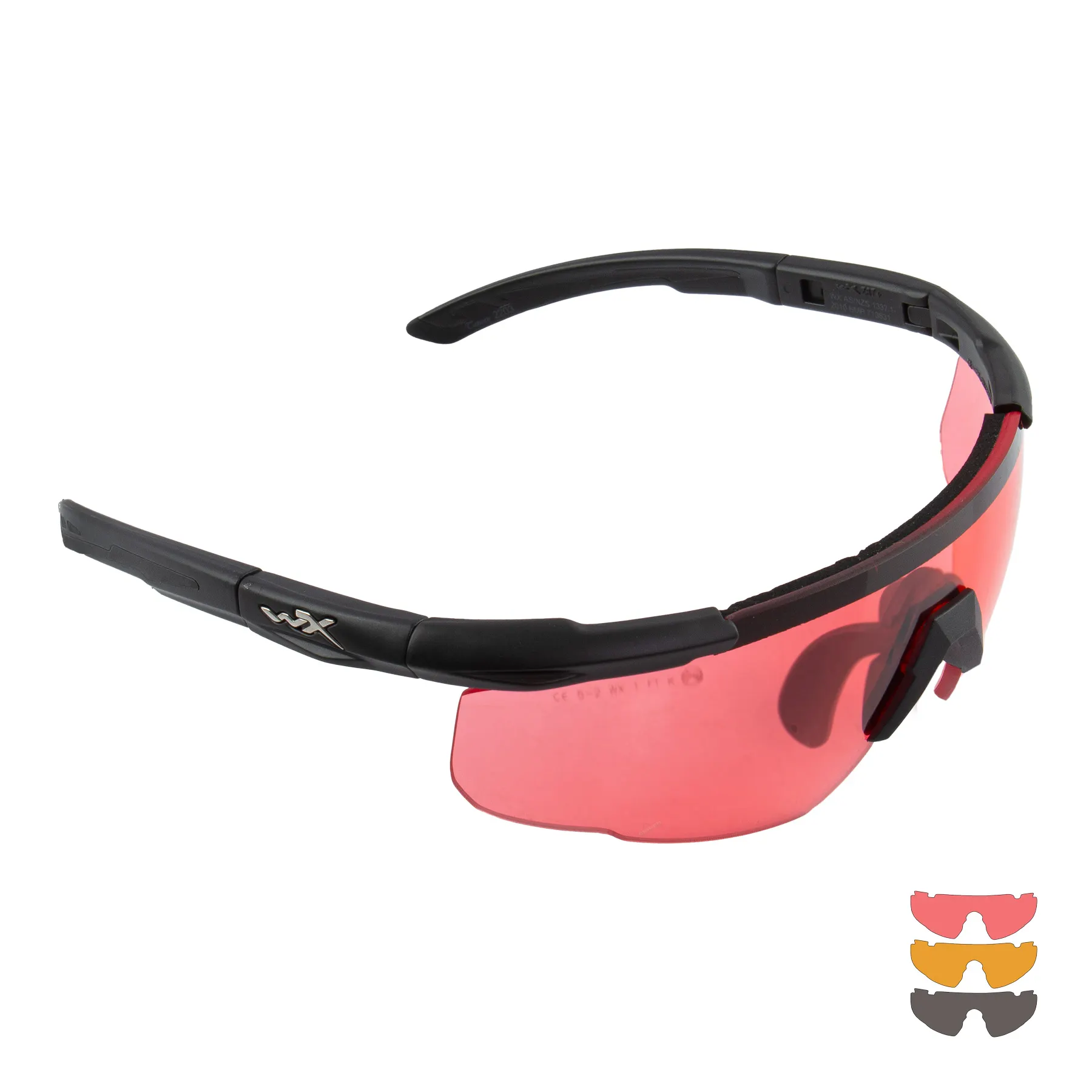 WileyX Saber Advanced Googles, Grey/Light Rust/ Vermillion Lens