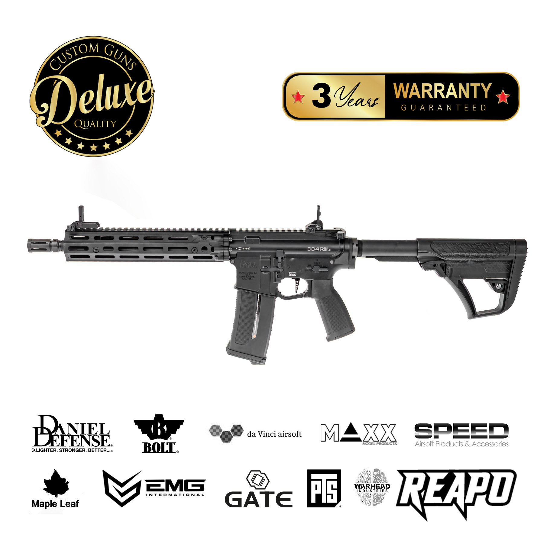 SAC Daniel Defense RIS III (S)AEG New Gen, Black