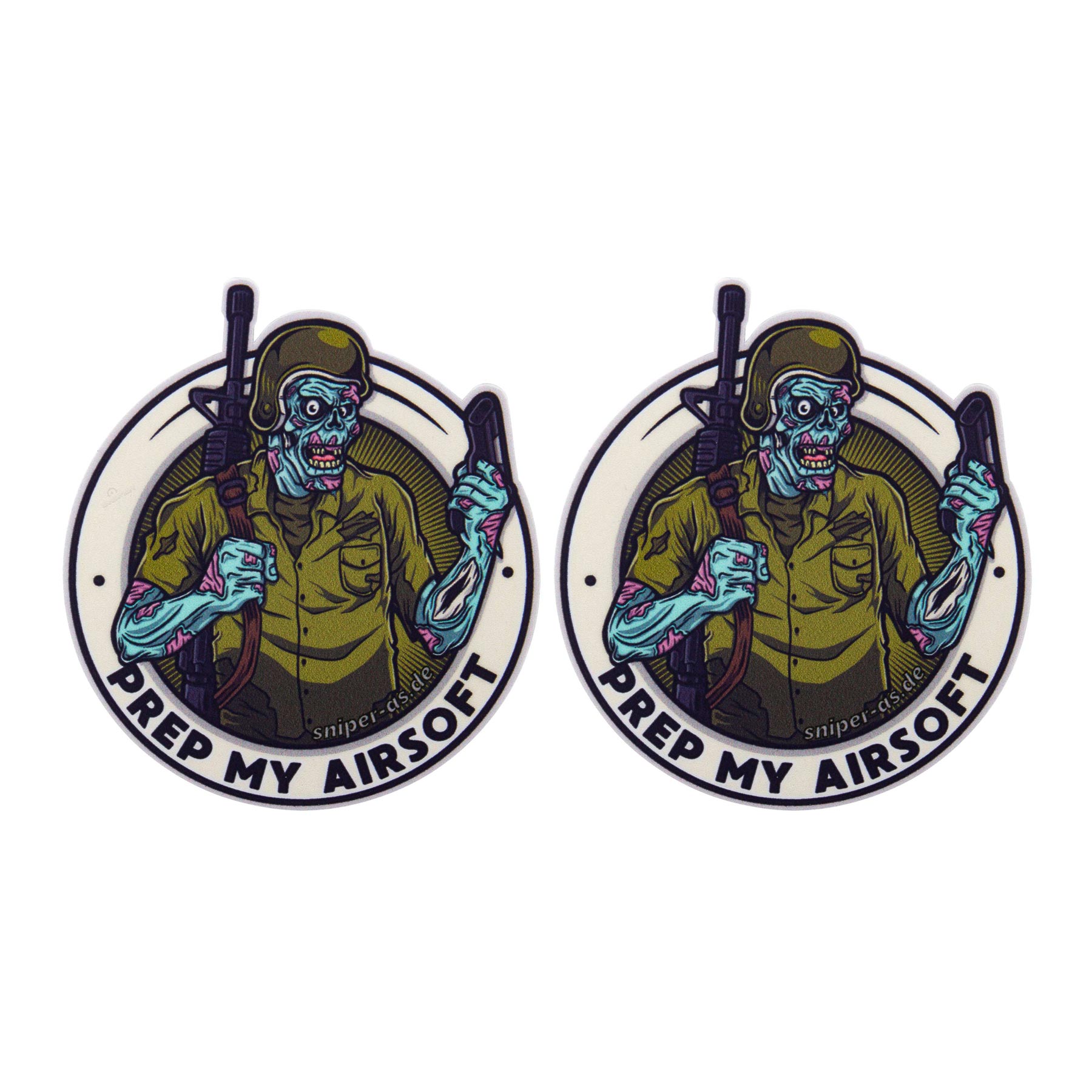 Prep my Airsoft Aufkleber, 7,5cm 2er Pack