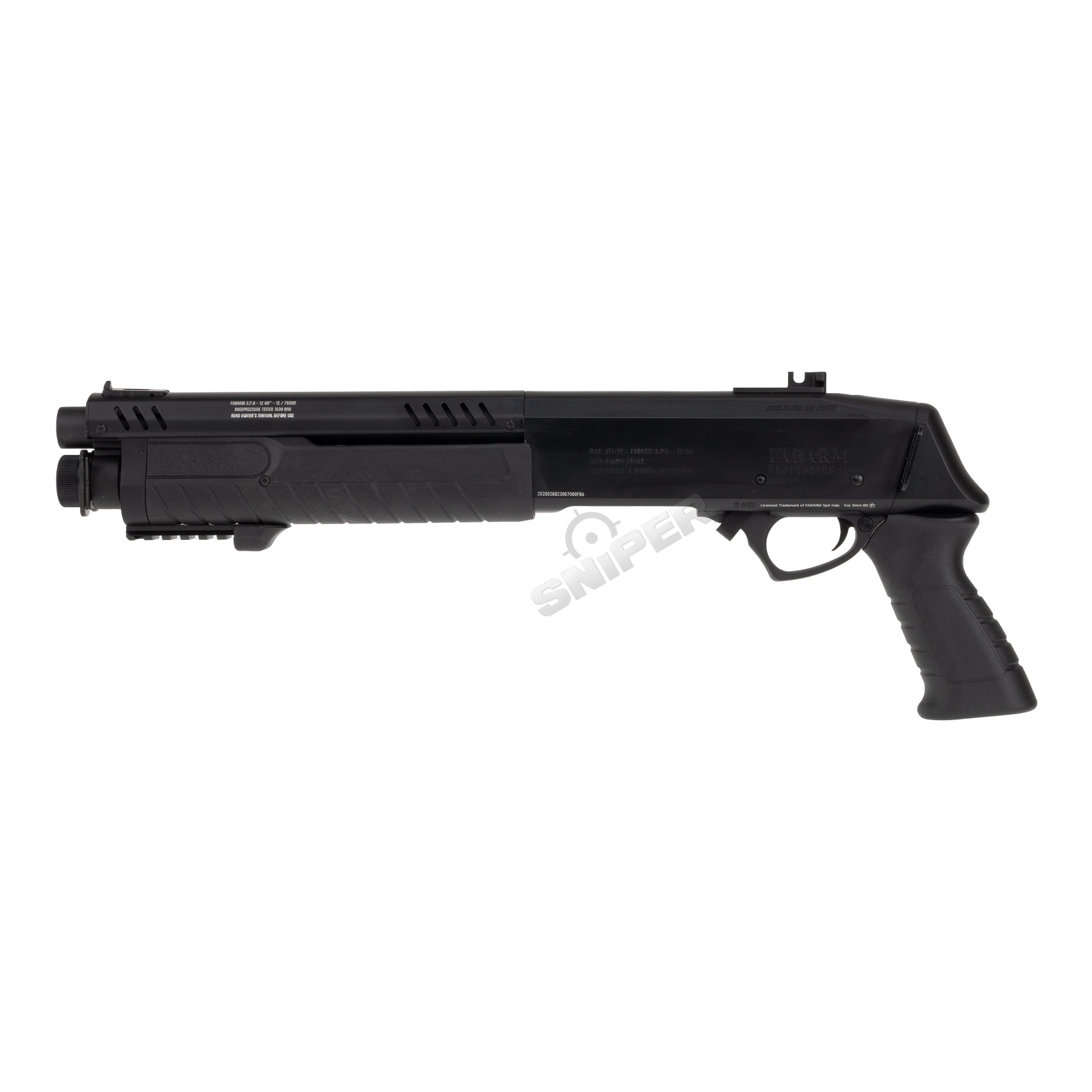 Fabarm STF12 Short Initial 11" Gas Pumpgun, Black