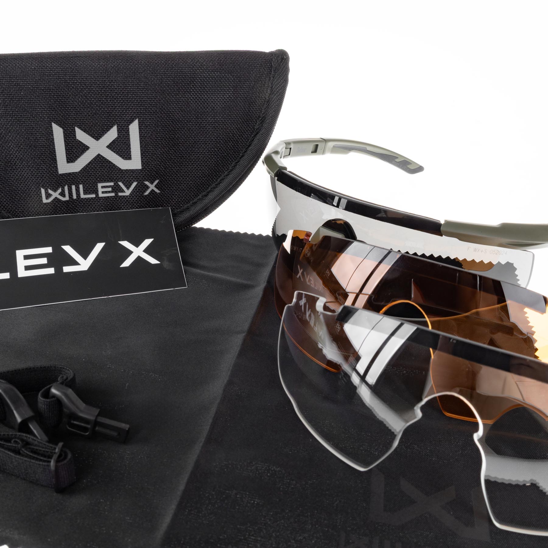 WileyX Saber Advanced OD Frame Goggles, Grey/Clear/Light Rust Lens