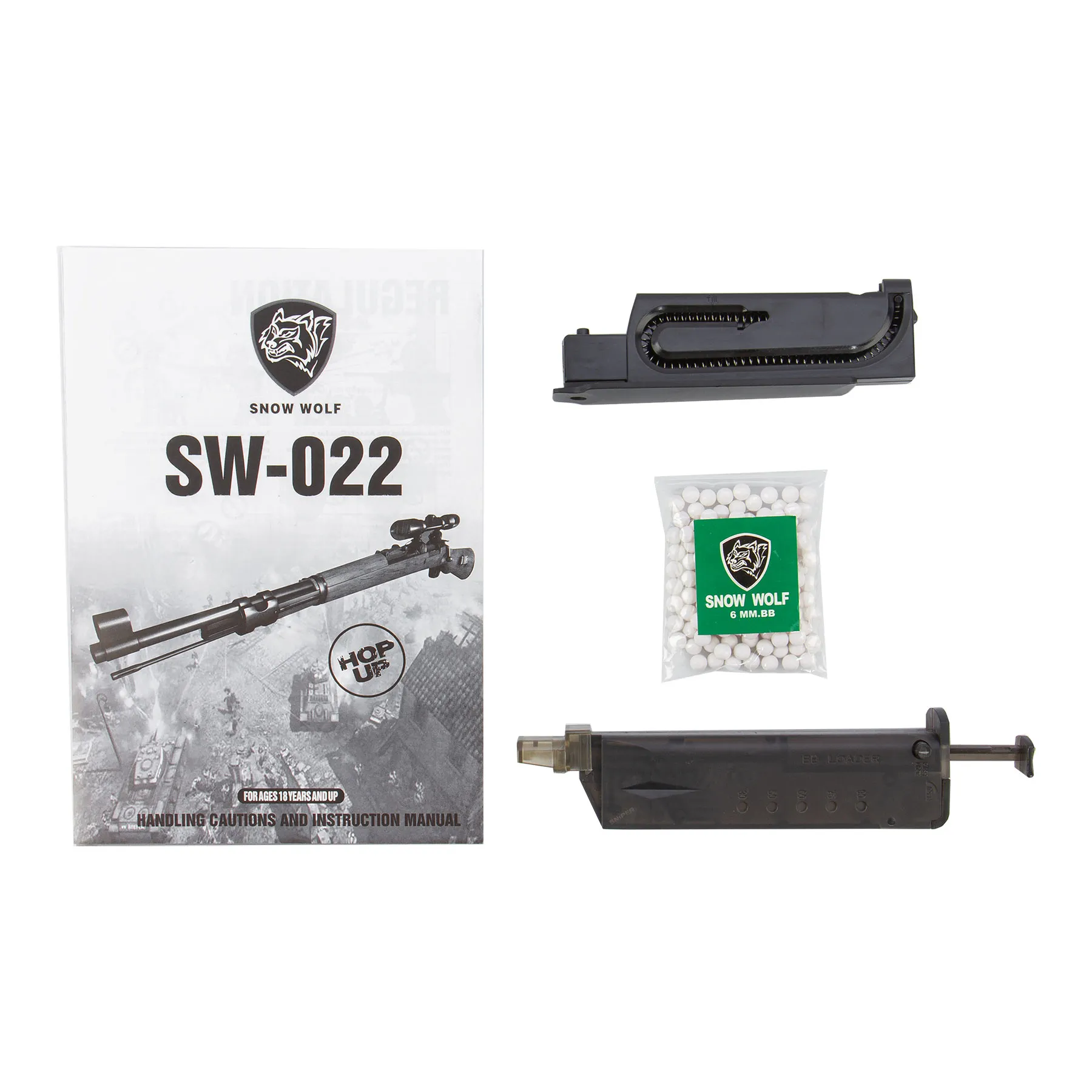 Kar98K Spring Sniper Rifle, Holz-Look Version Kar98K Spring Scharfschützengewehr & Scope, Holz-Look