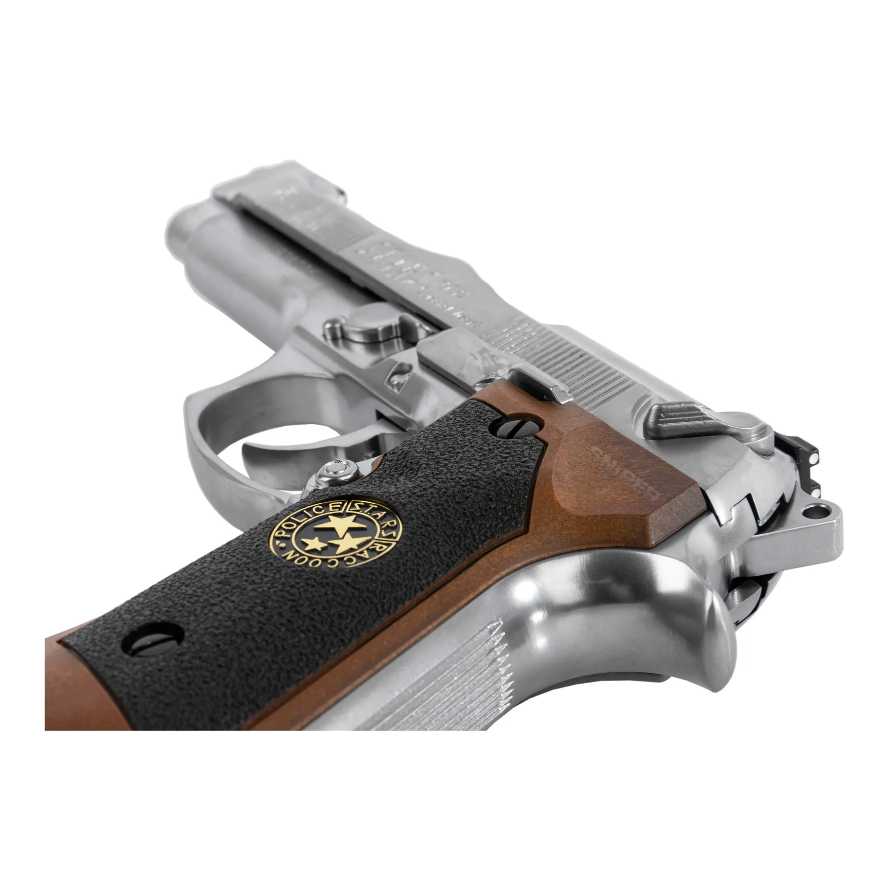 WE M92 Samurai Edge Biohazard Full Metal Silver GBB