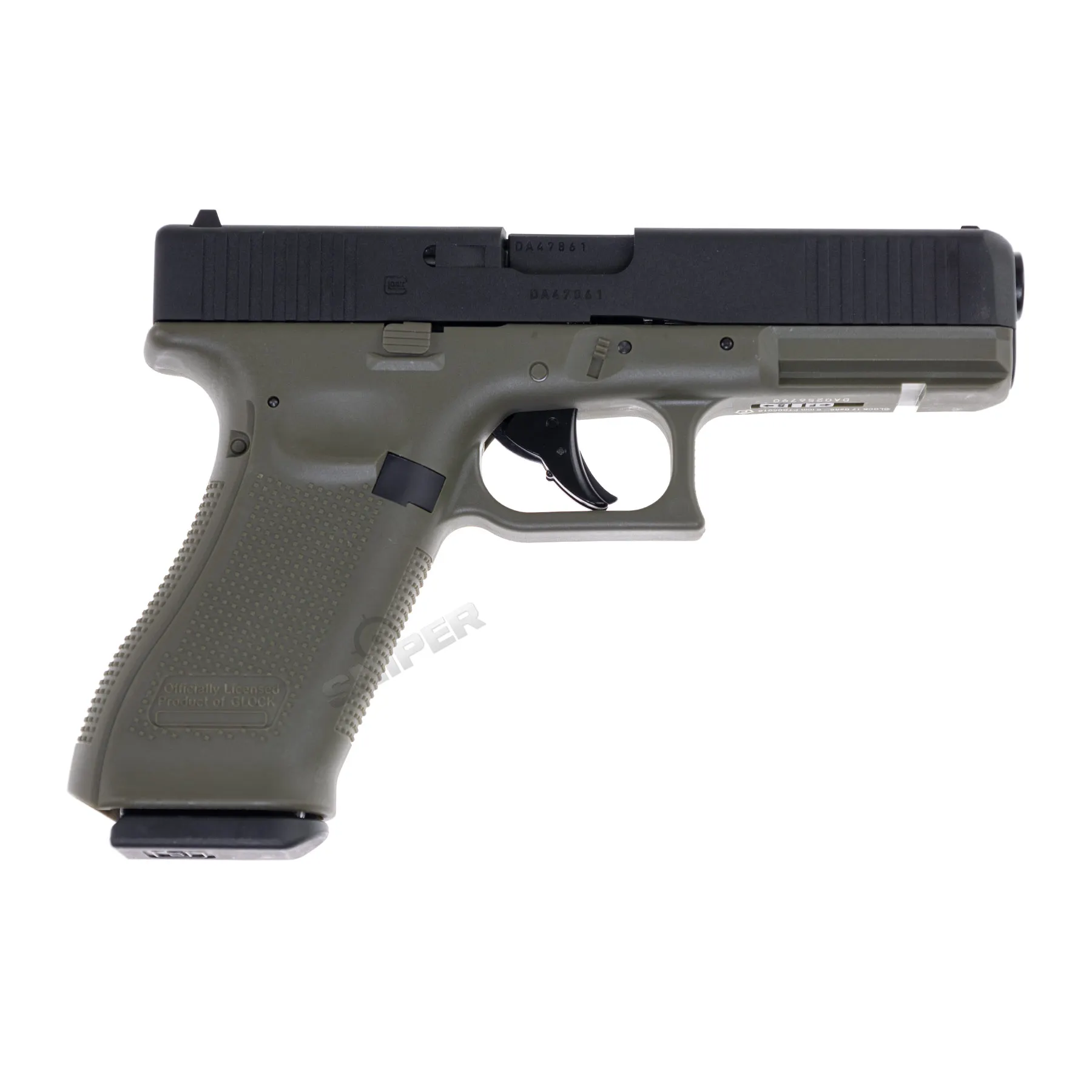 Bundle Deal #3 - Glock 17 Gen 5 GBB Softair Pistole, Black/Green