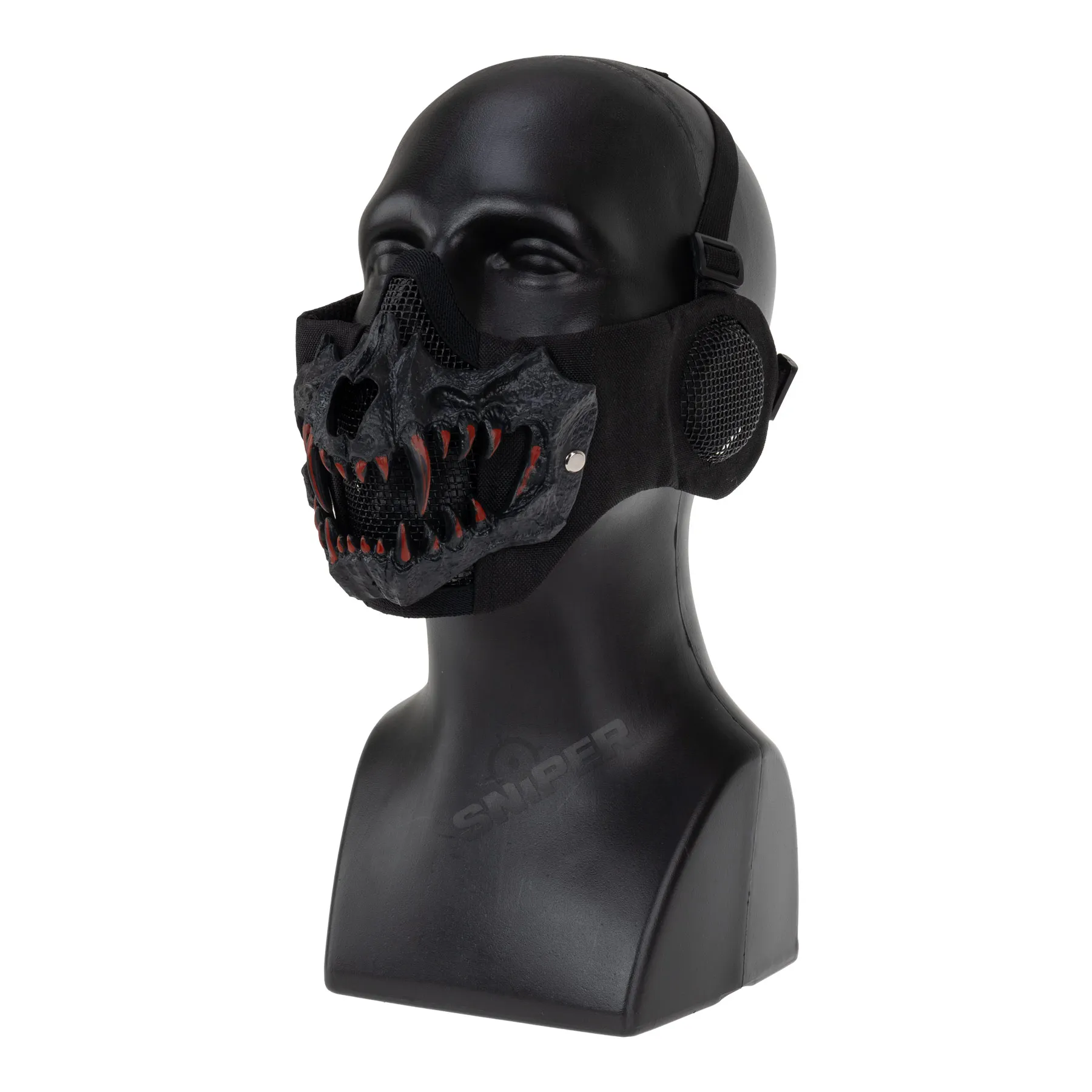 Reapo Stalker EVO Fangs Mask w/ Ear Protection, Black
