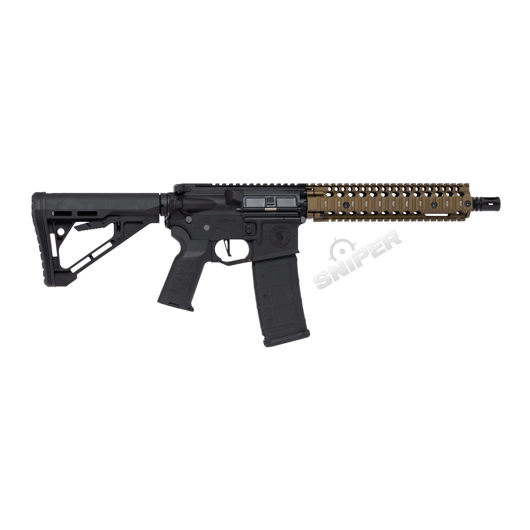 Einsteiger Set #2 - Lancer MK18 Gen3 ETU Full Metal (S)AEG, Black/Bronze