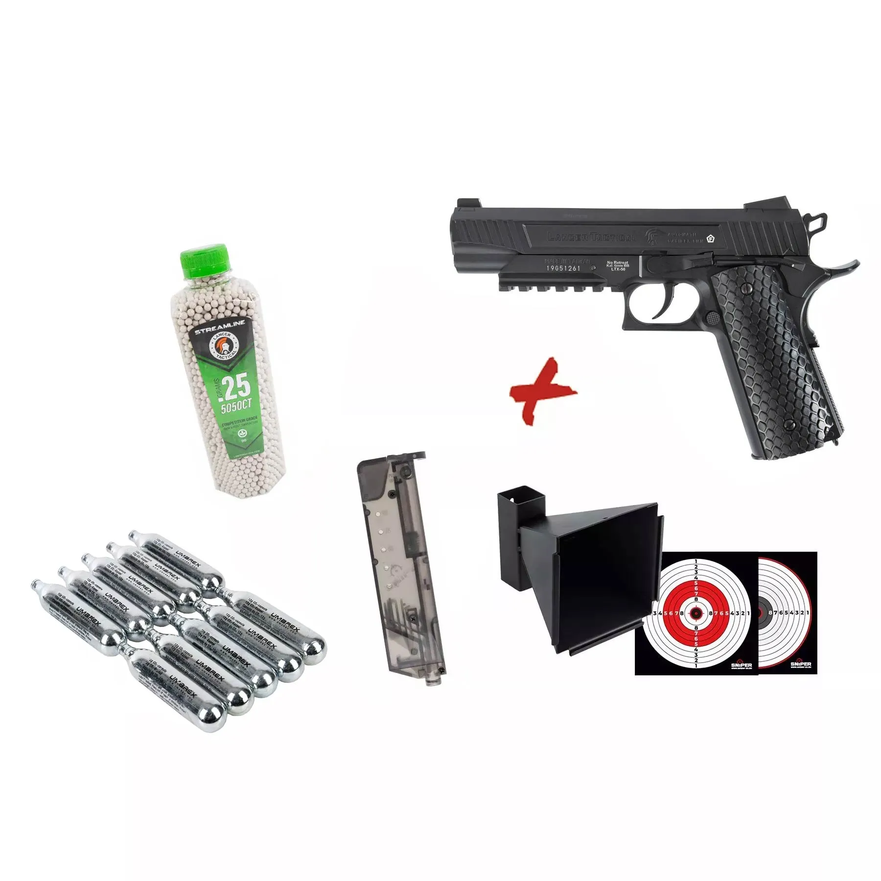 Bundle Deal #2 - Lancer Tactical LTX-50B 1911, CO2