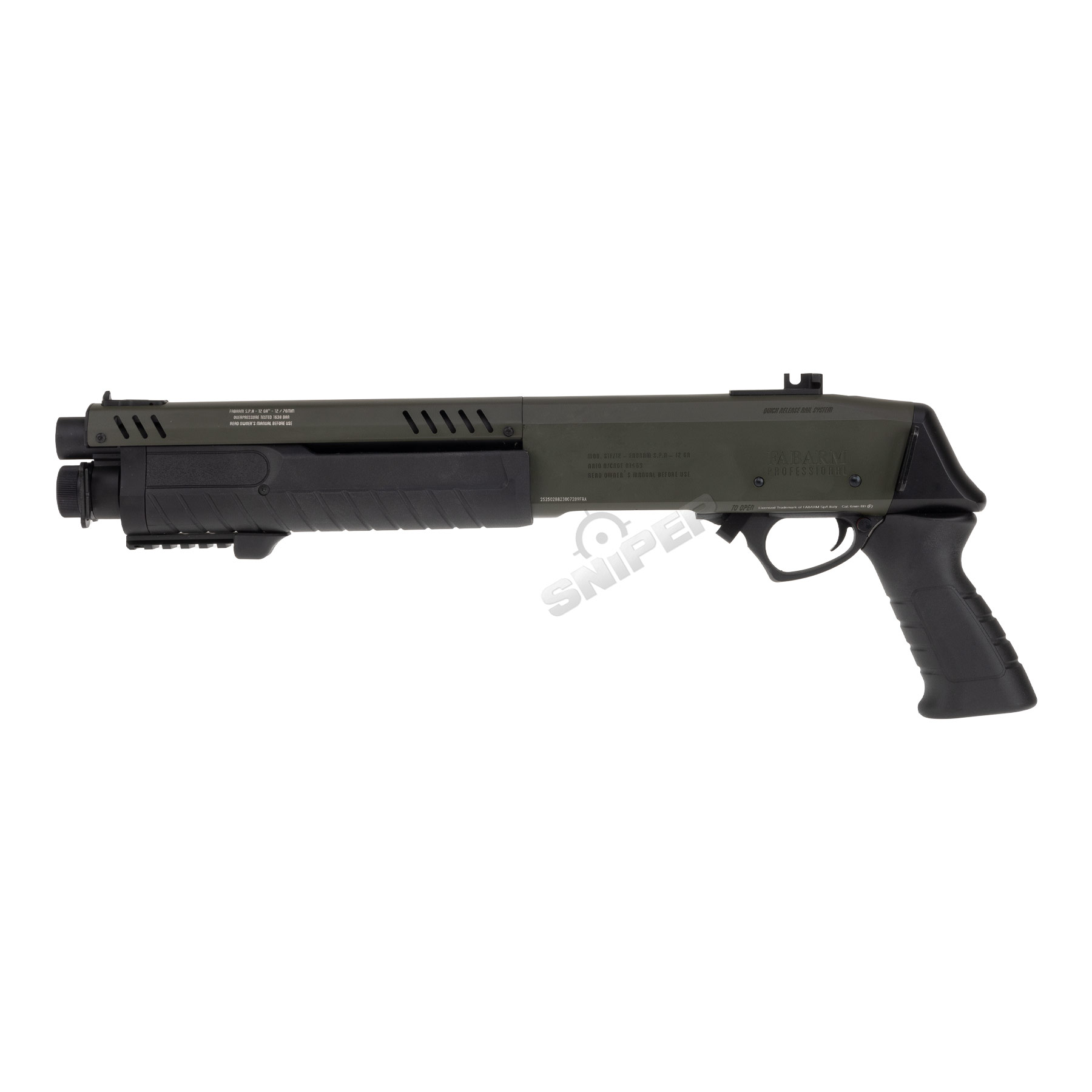 Fabarm STF12 Short Initial 11" Gas Pumpgun, OD
